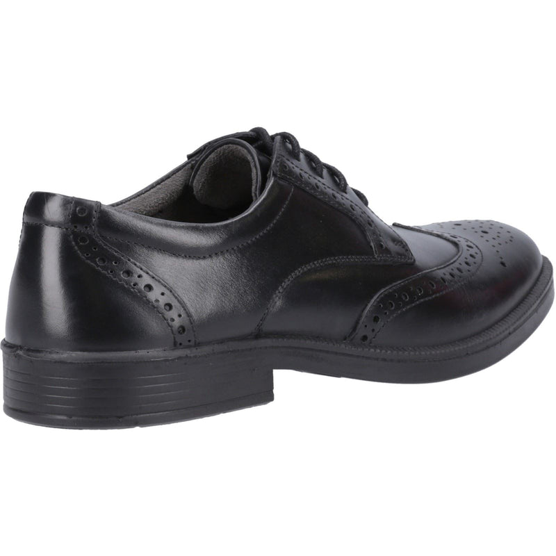 Hush Puppies Nolan Leder Herren-Schwarz Brogues-Schuhe