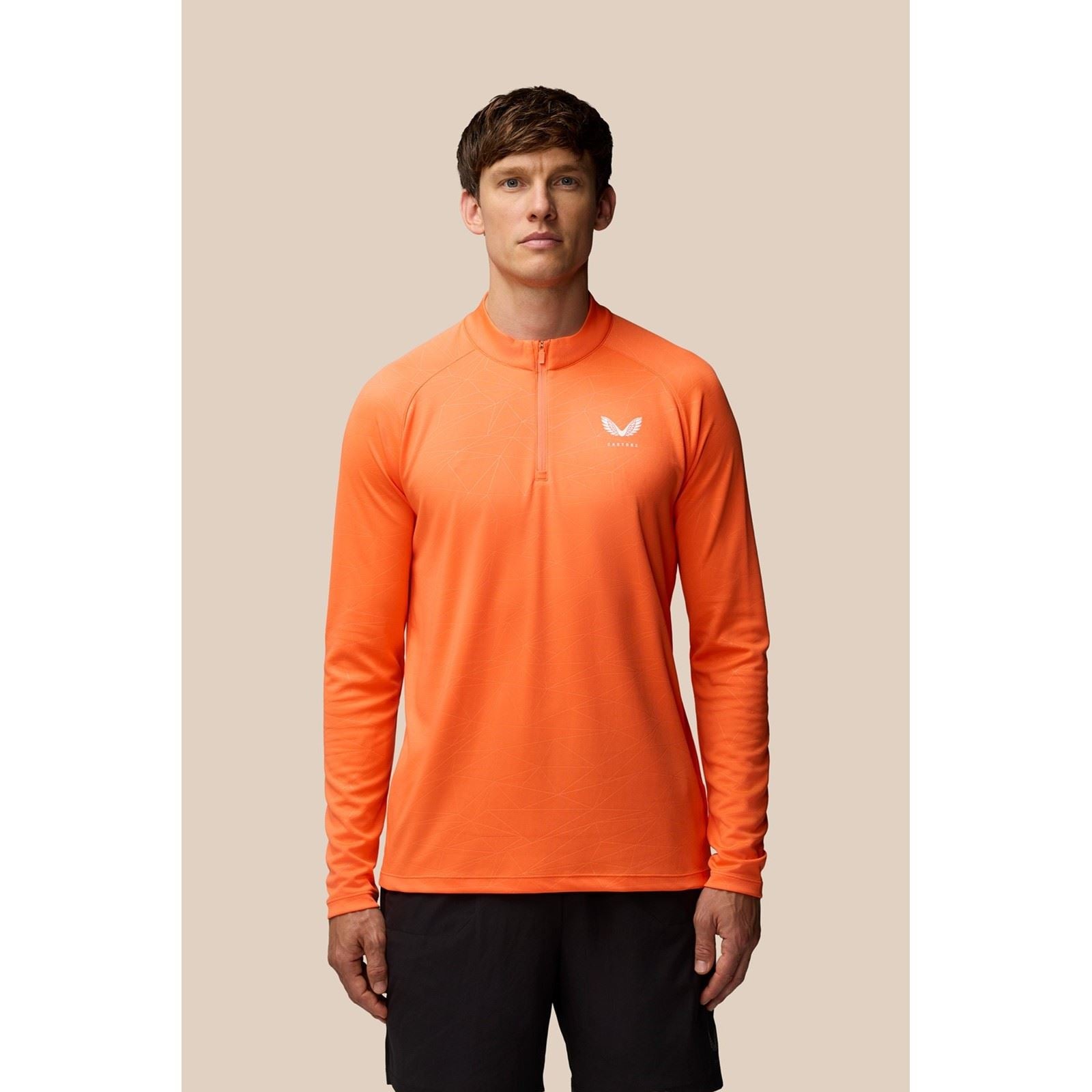 Castore Adapt Training 1/4 Zip Top Polyester Herren Orange Sportshirts