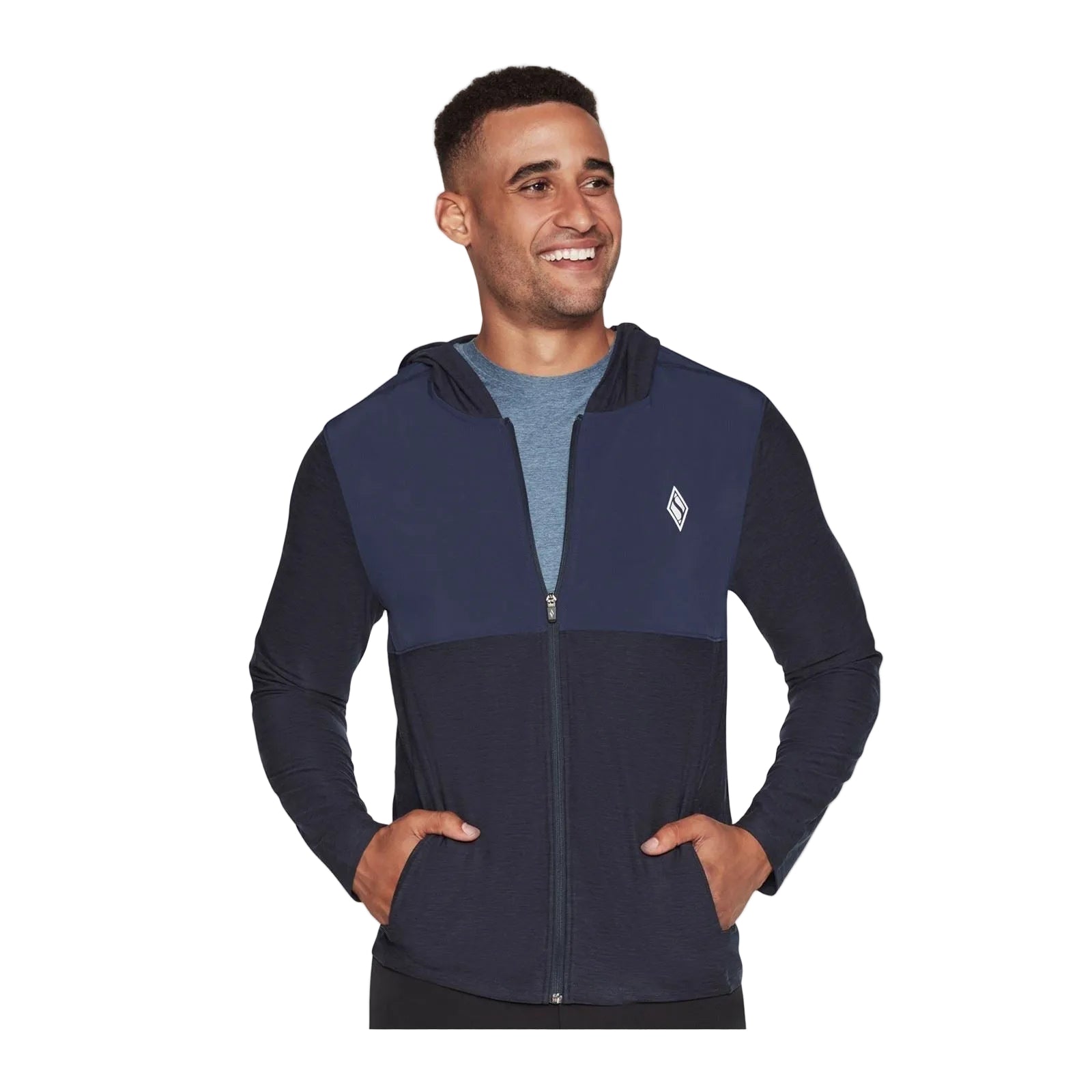 Skechers Performance Skech Knits Ultra Go Lite Full Polyester Herren Blau Kapuzenpullover
