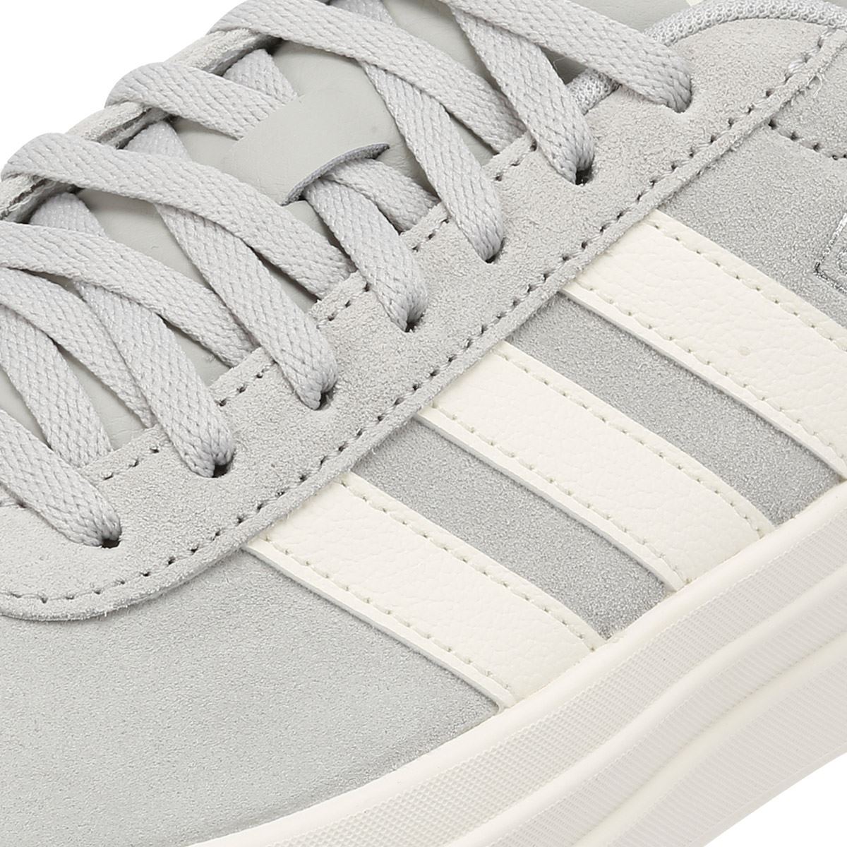 Adidas VL Court Bold Damen Sneaker Aus Grauem Leder