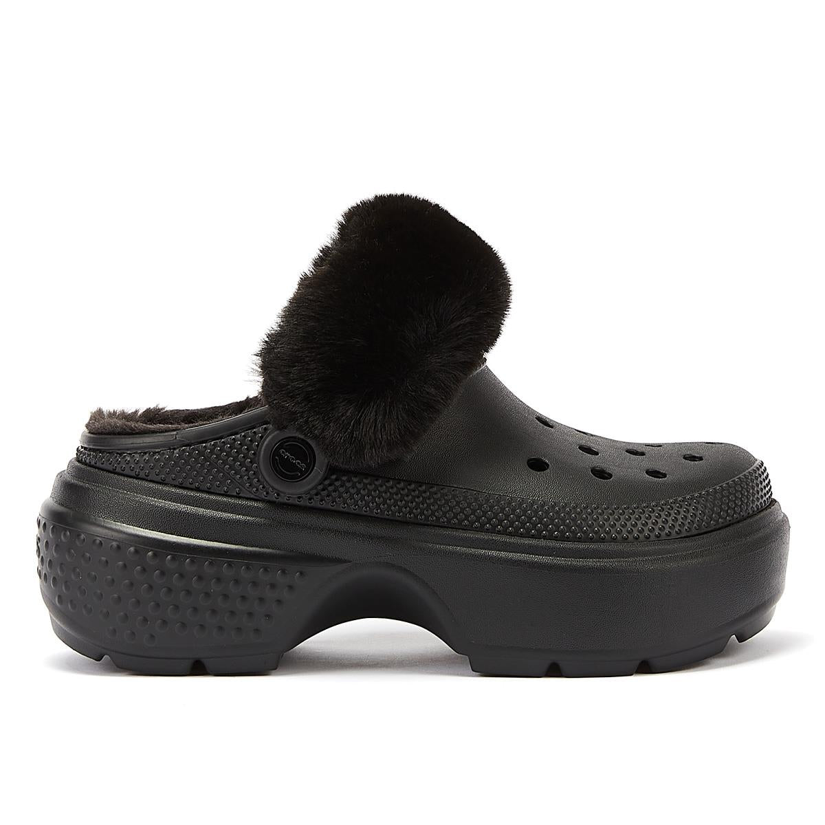Crocs Stomp Gefütterte Clog-Sandalen Für Damen In Schwarz