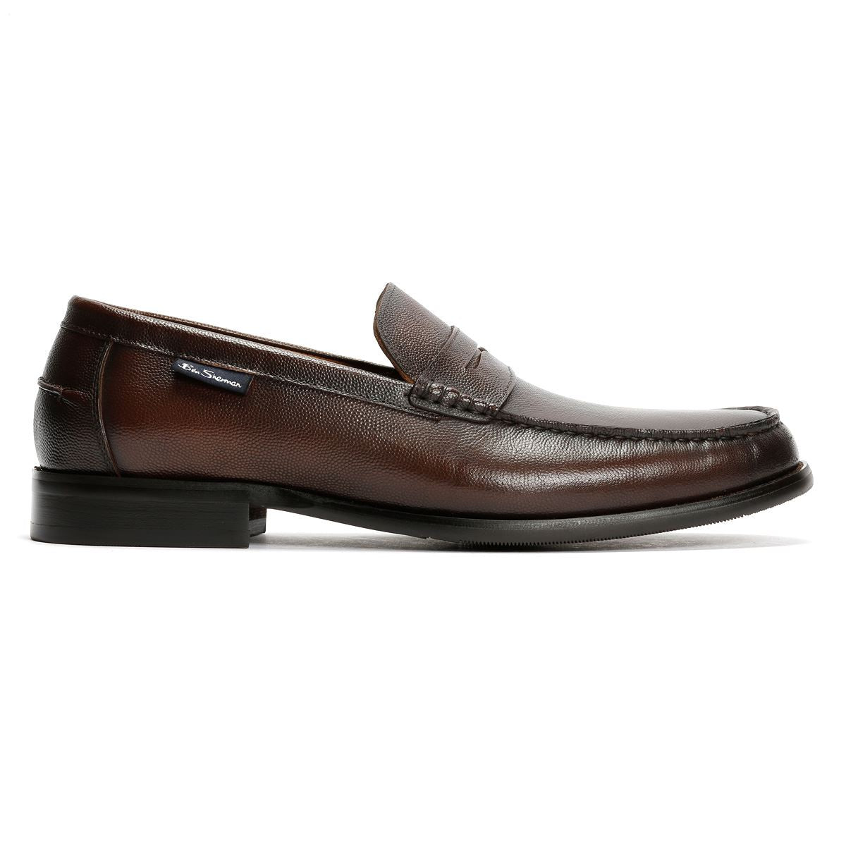 Ben Sherman Hester Leder Herren Braune Slipper