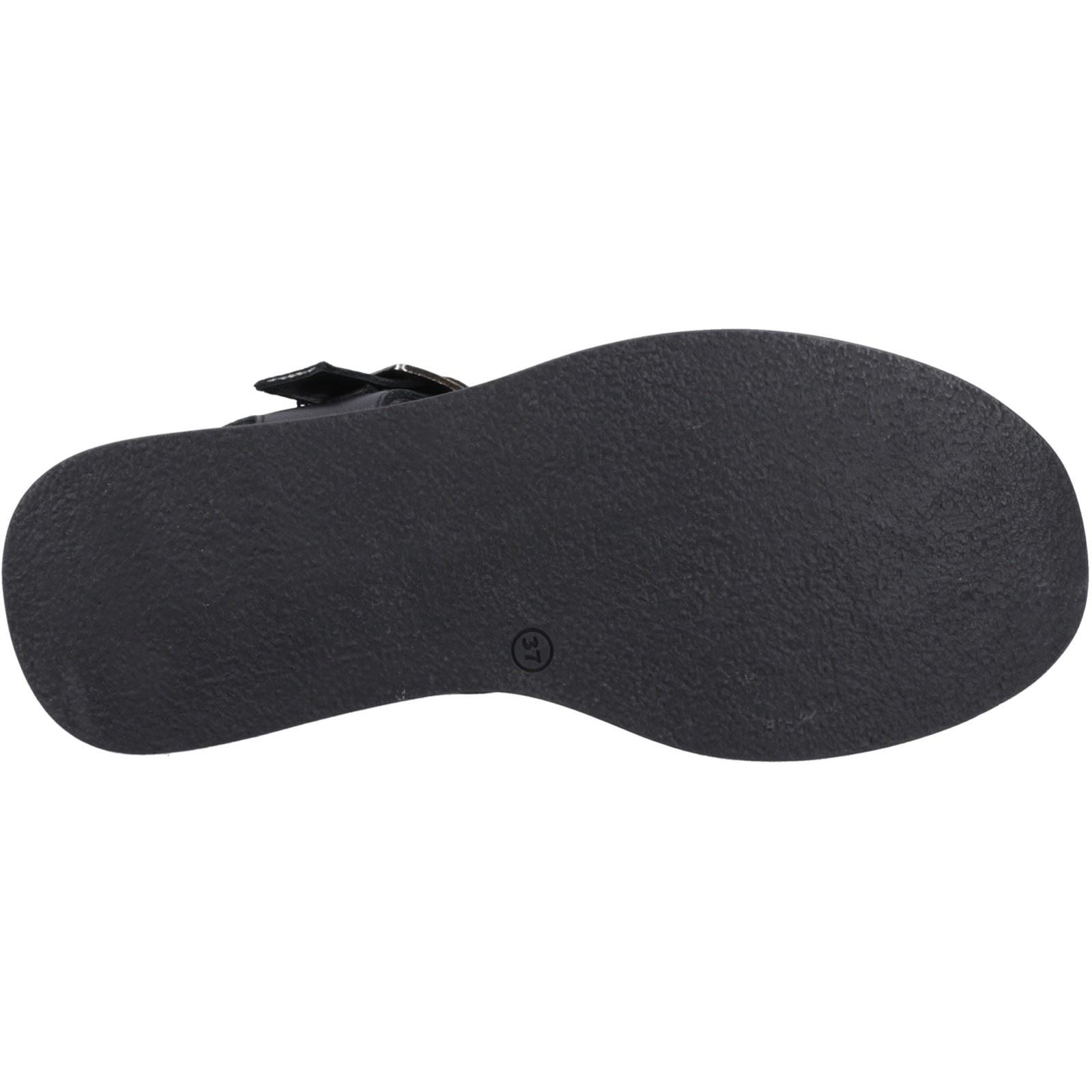Hush Puppies Beatrix Wedge Damen Keilabsatzschuhe Aus Schwarzem Leder