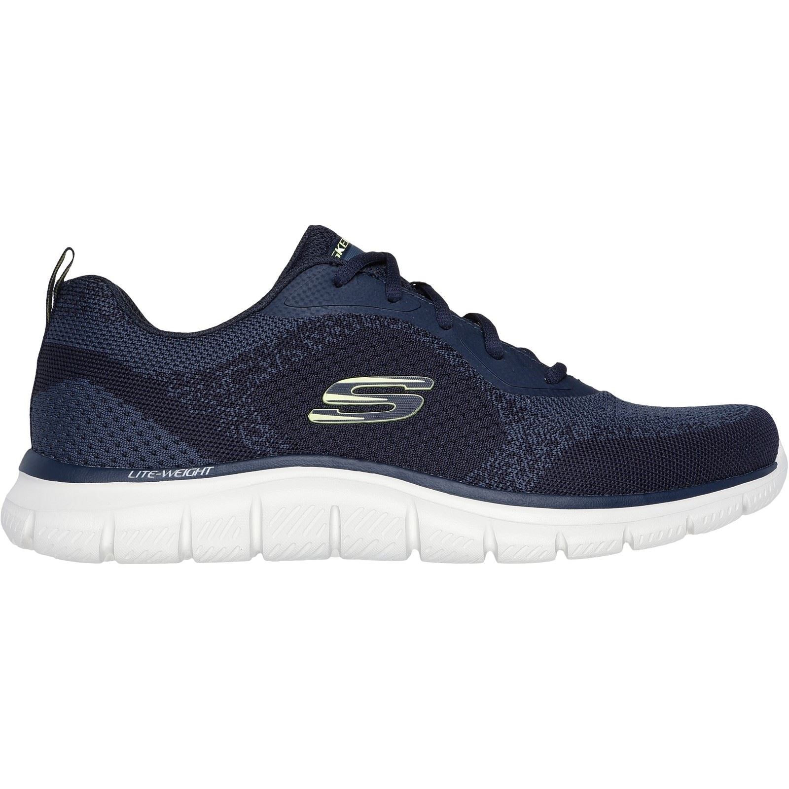 Skechers Track Glendor Herren Sneaker Aus Synthetik In Marineblau/Limettengrün