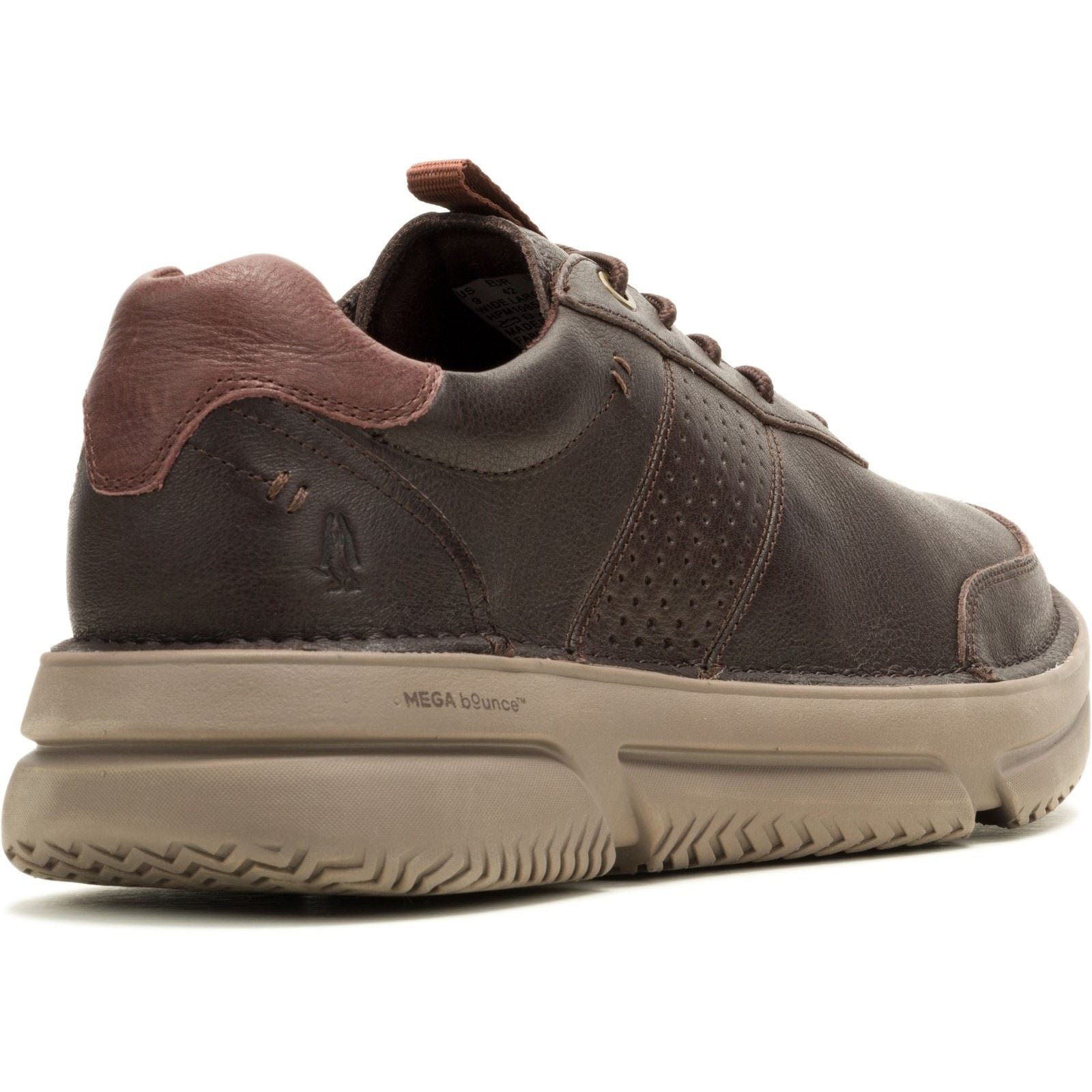 Hush Puppies Baylor Herren Turnschuhe aus braunem Leder