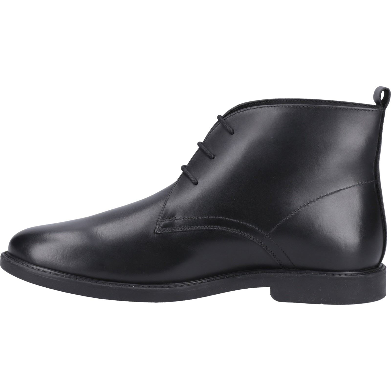 Hush Puppies Tate Senior Lederstiefel Für Jungen In Schwarz