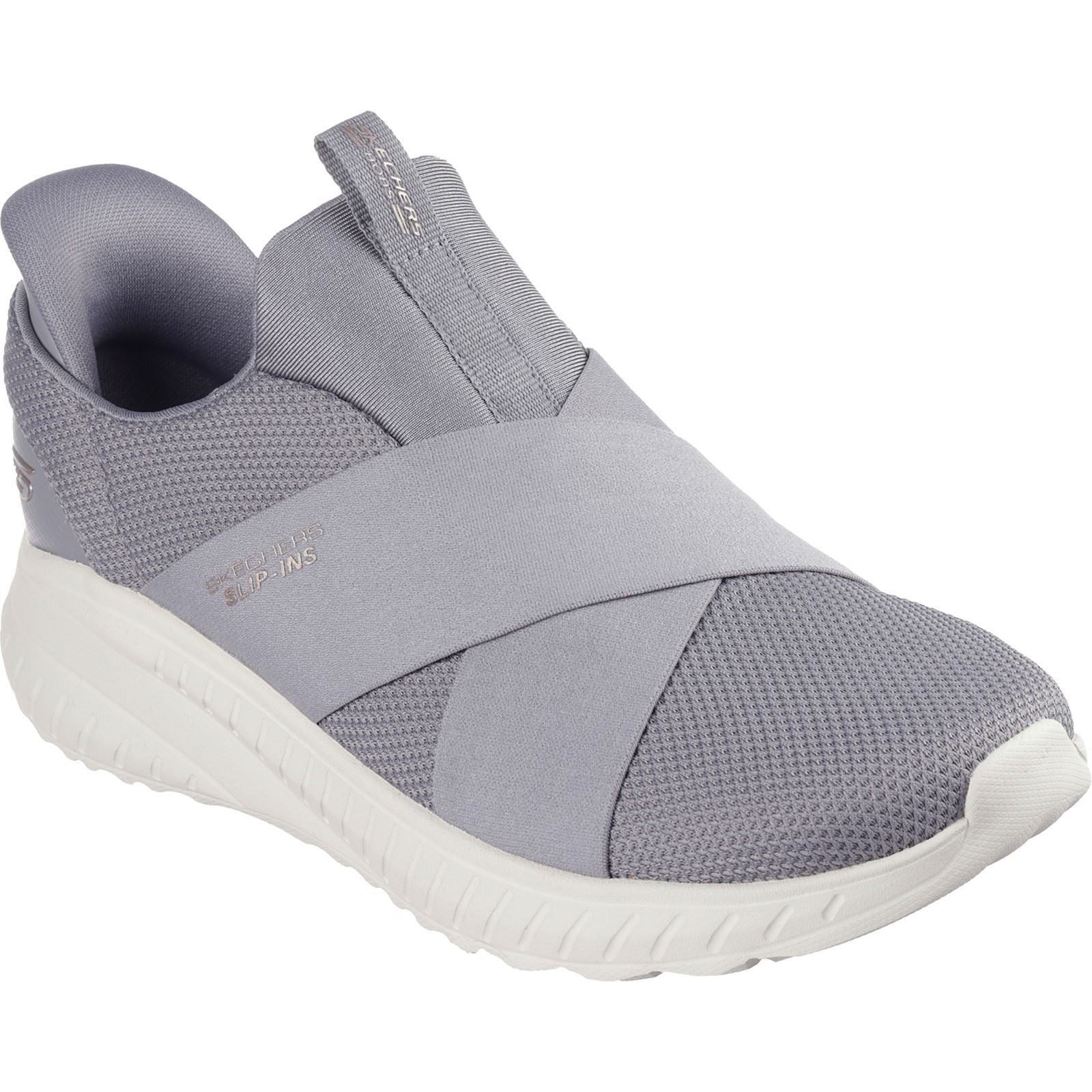 Skechers Bobs Squad Chaos Your Moment Textile Damen-Sneaker In Grau