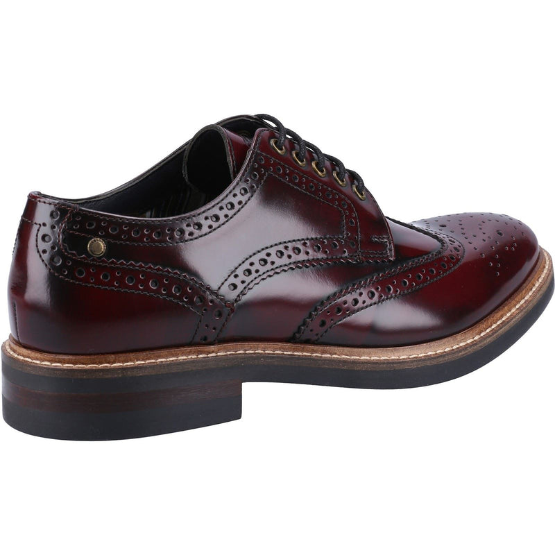 Base London Woburn Leder Herren Bordo Brogues Schuhe