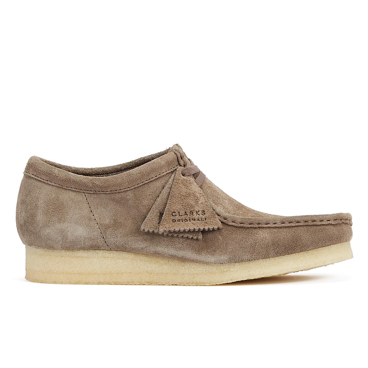 Clarks Originals Wallabee Wildleder Herren Schnürschuhe In Grau