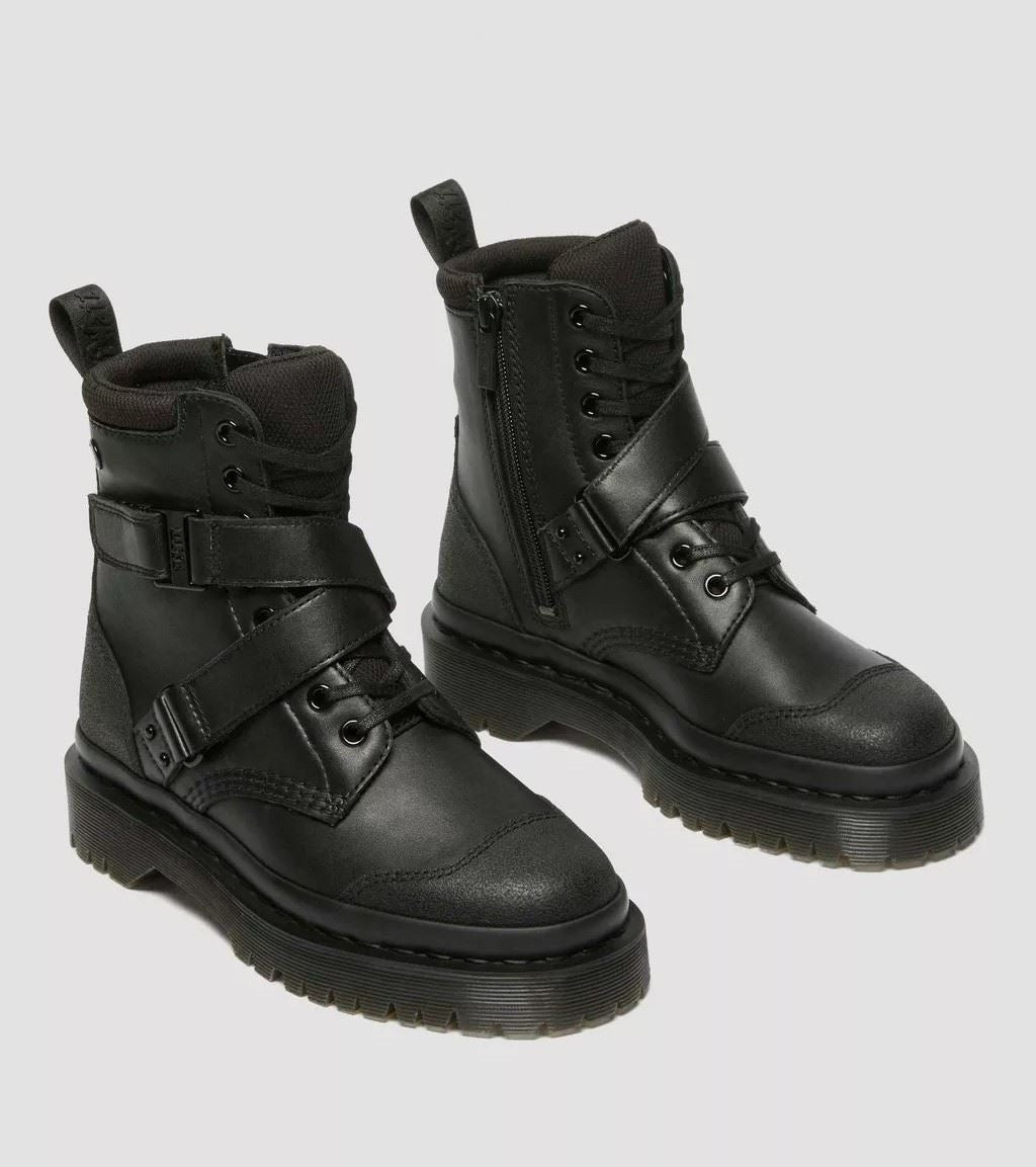 Dr. Martens 1460 Bex Tech Damen Schwarze Farbe Lederstiefel
