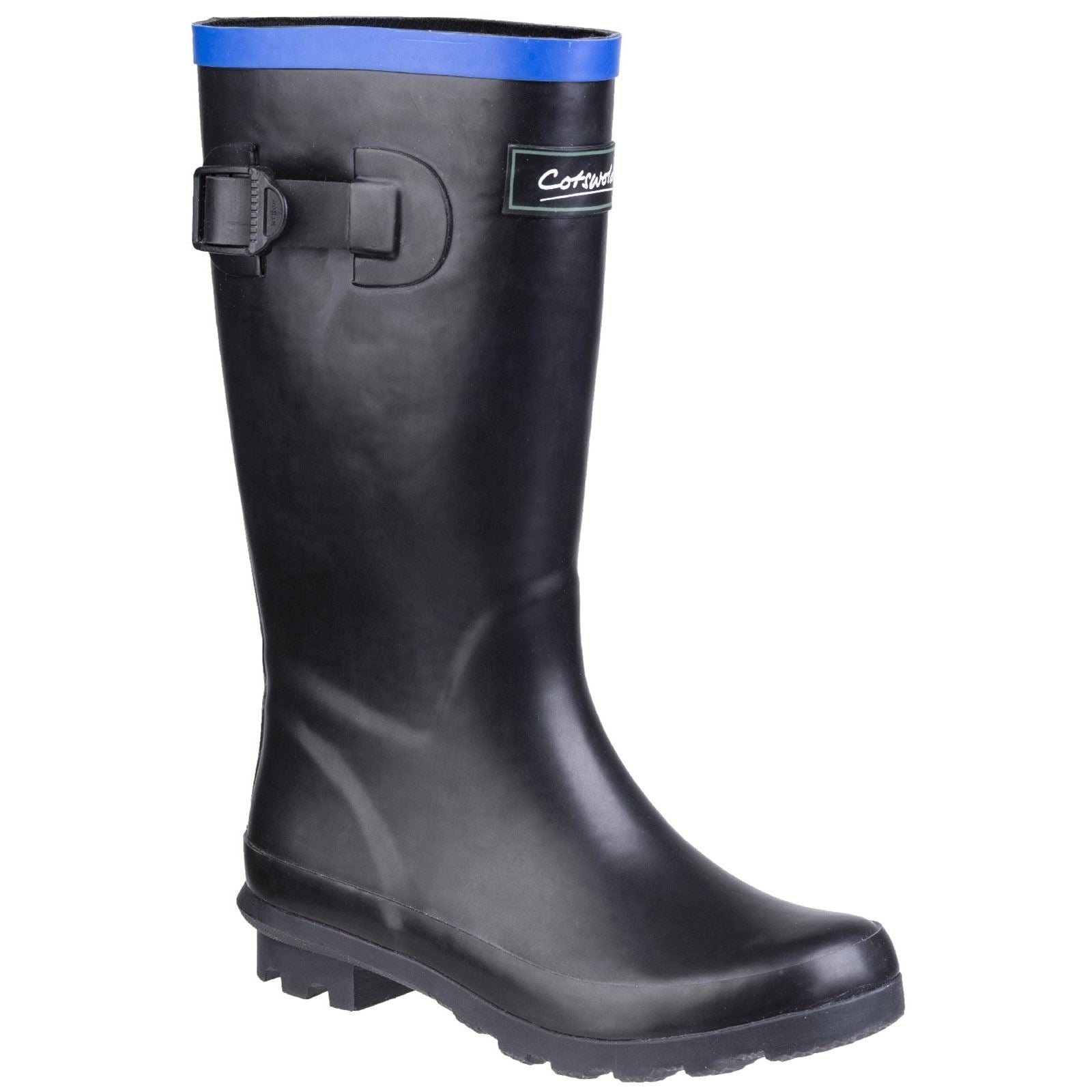 Cotswold Fairweather Gummi Unisex Kinder Schwarze Farbe/blaue Gummistiefel