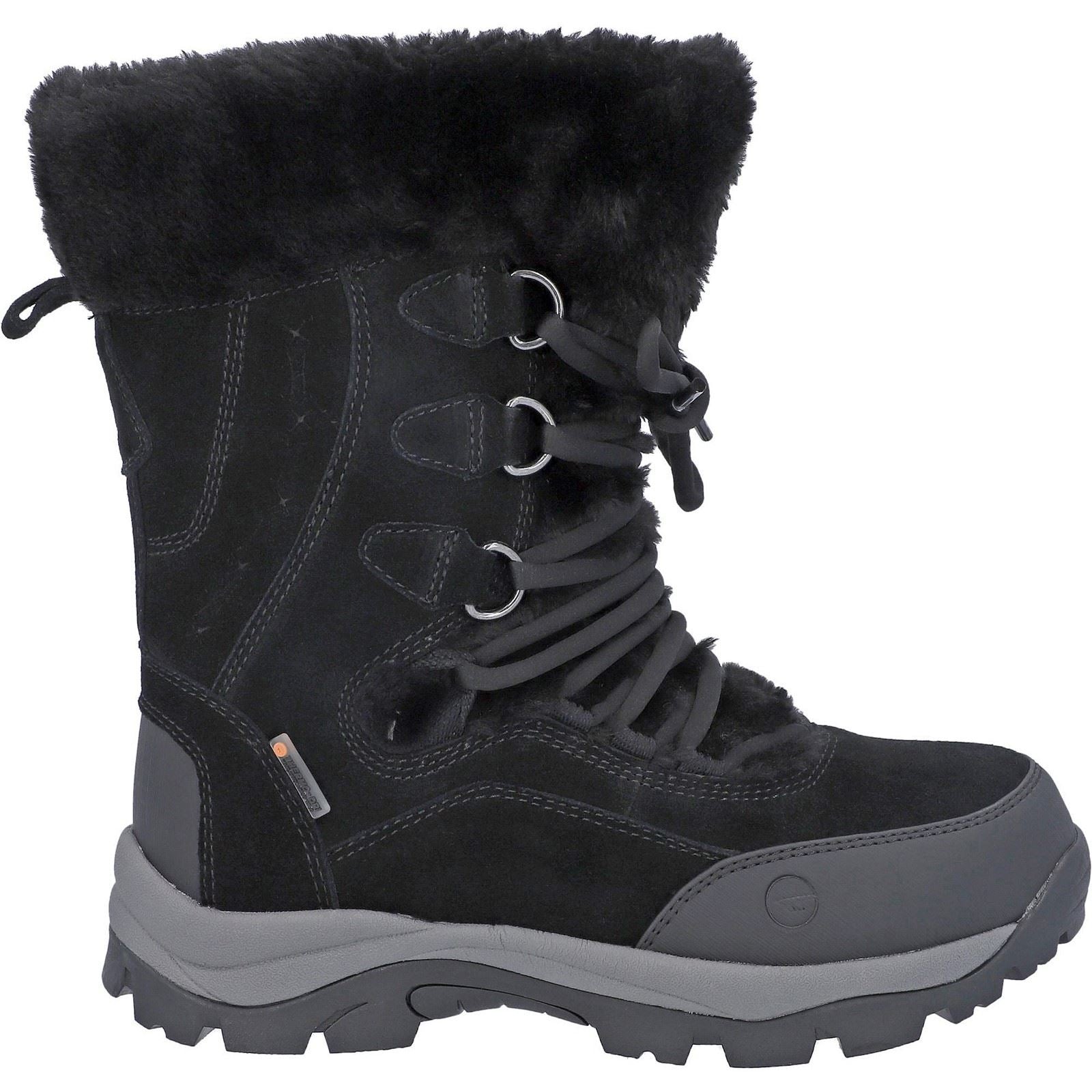 Hi-Tec Mortiz 200 Damen Wanderschuhe aus schwarzem Leder