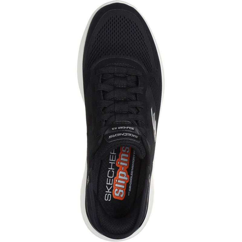 Skechers Bounder 2.0 Emerged Textile Herren-Sneaker In Schwarz/Weiß