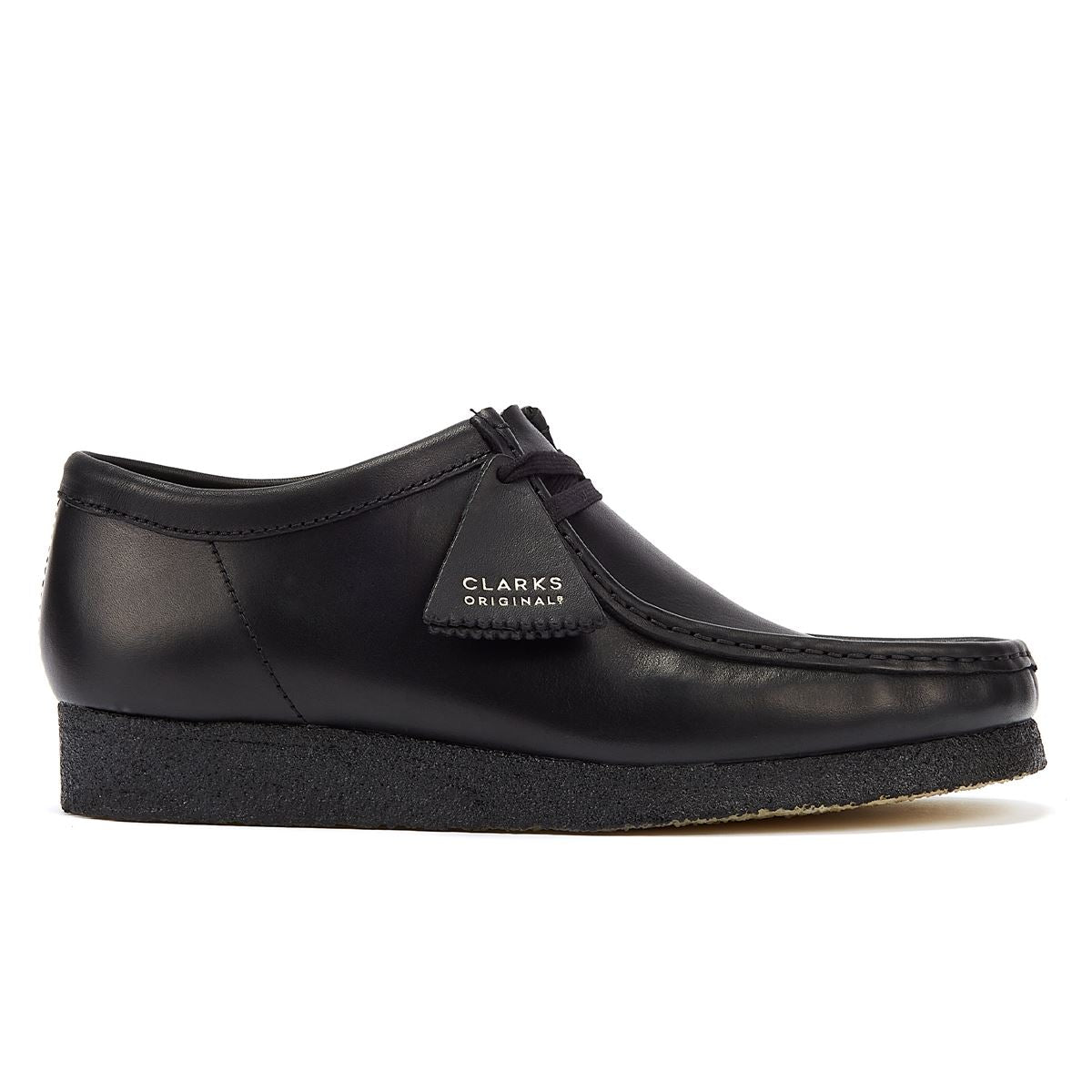 Clarks Wallabee Leder Herren Schnürschuhe In Schwarz