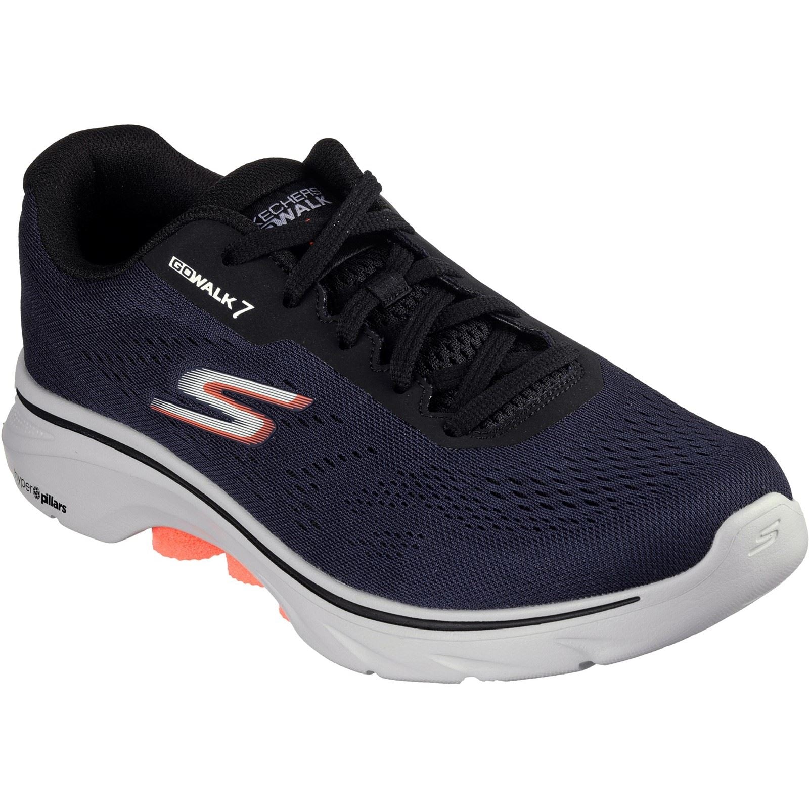 Skechers GO WALK 7 Avalo 2 Herren-Sneaker Aus Dunkelblauem/Schwarzem Stoff