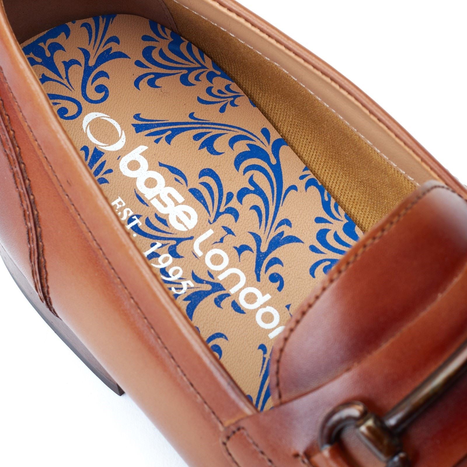 Base London Russo Herren Mokassins Aus Gebranntem Tan-Leder