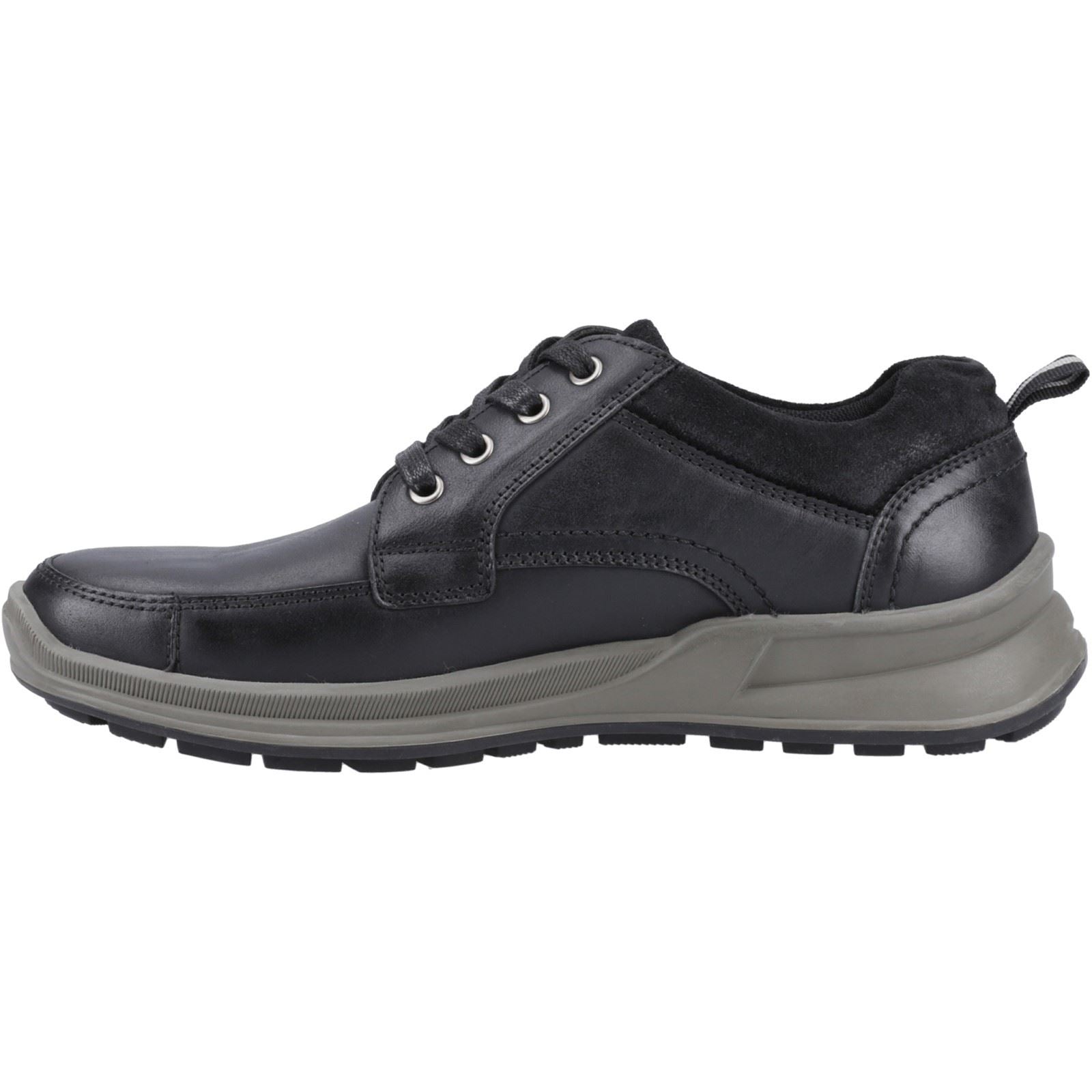 Hush Puppies Adam Herrenschuhe aus schwarzem Nubukleder mit Schnürung