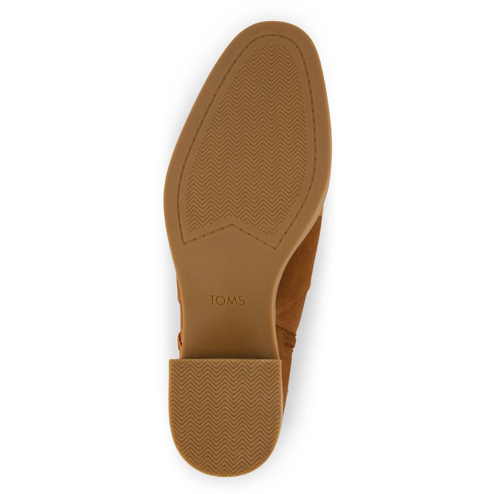 TOMS Delilah Heeled Wildleder Damen Tan High Heels Stiefeletten