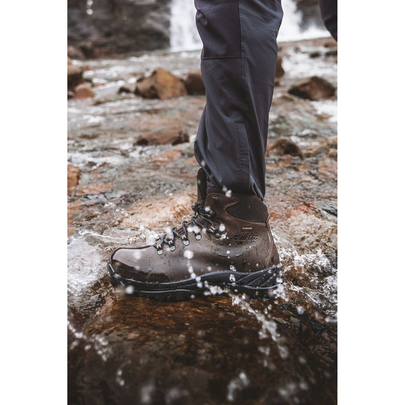 Hi-Tec Ravine Damen Wanderschuhe Aus Braunem Leder