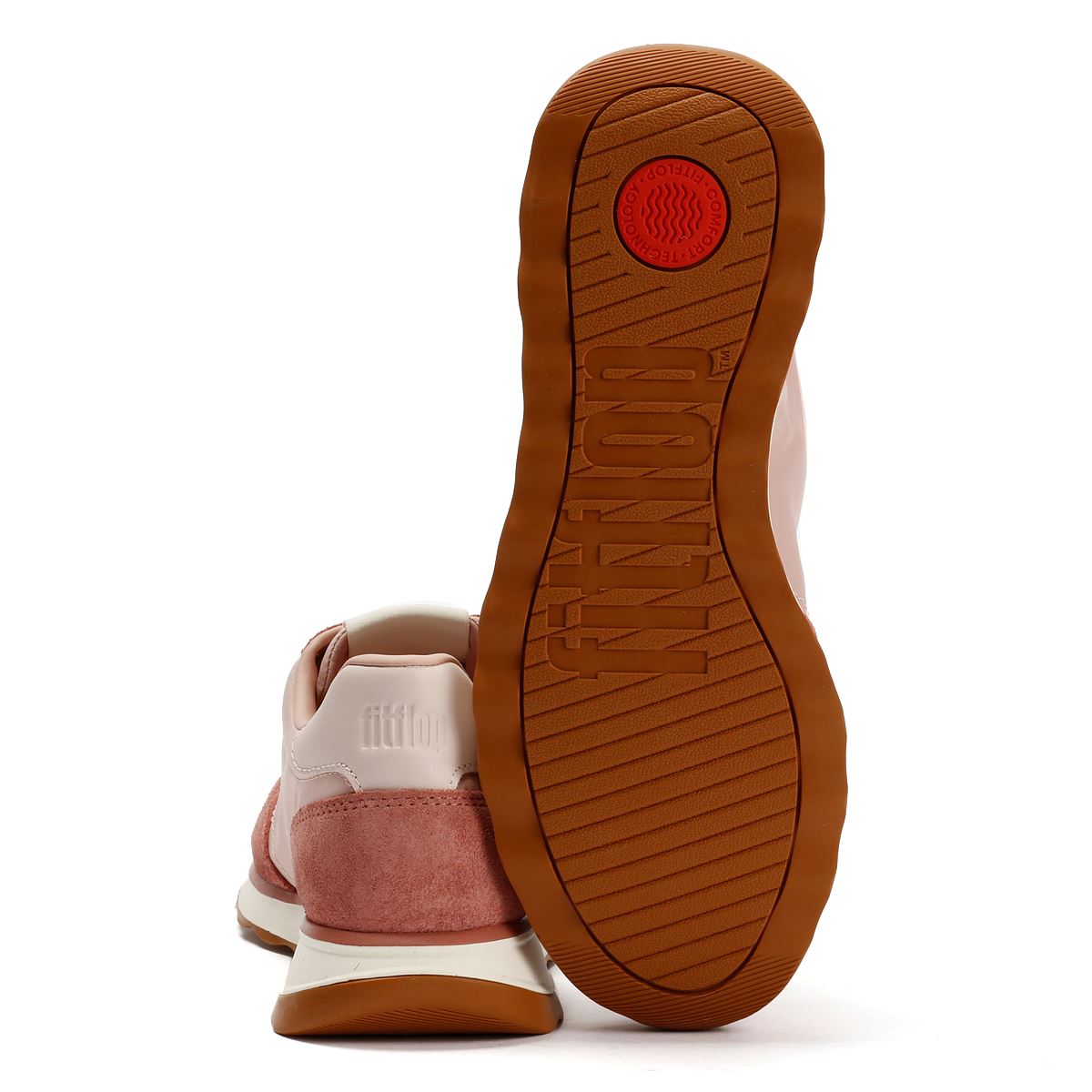 FitFlop X Pantone Retro-Q Wildleder Damen Pink Sneakers