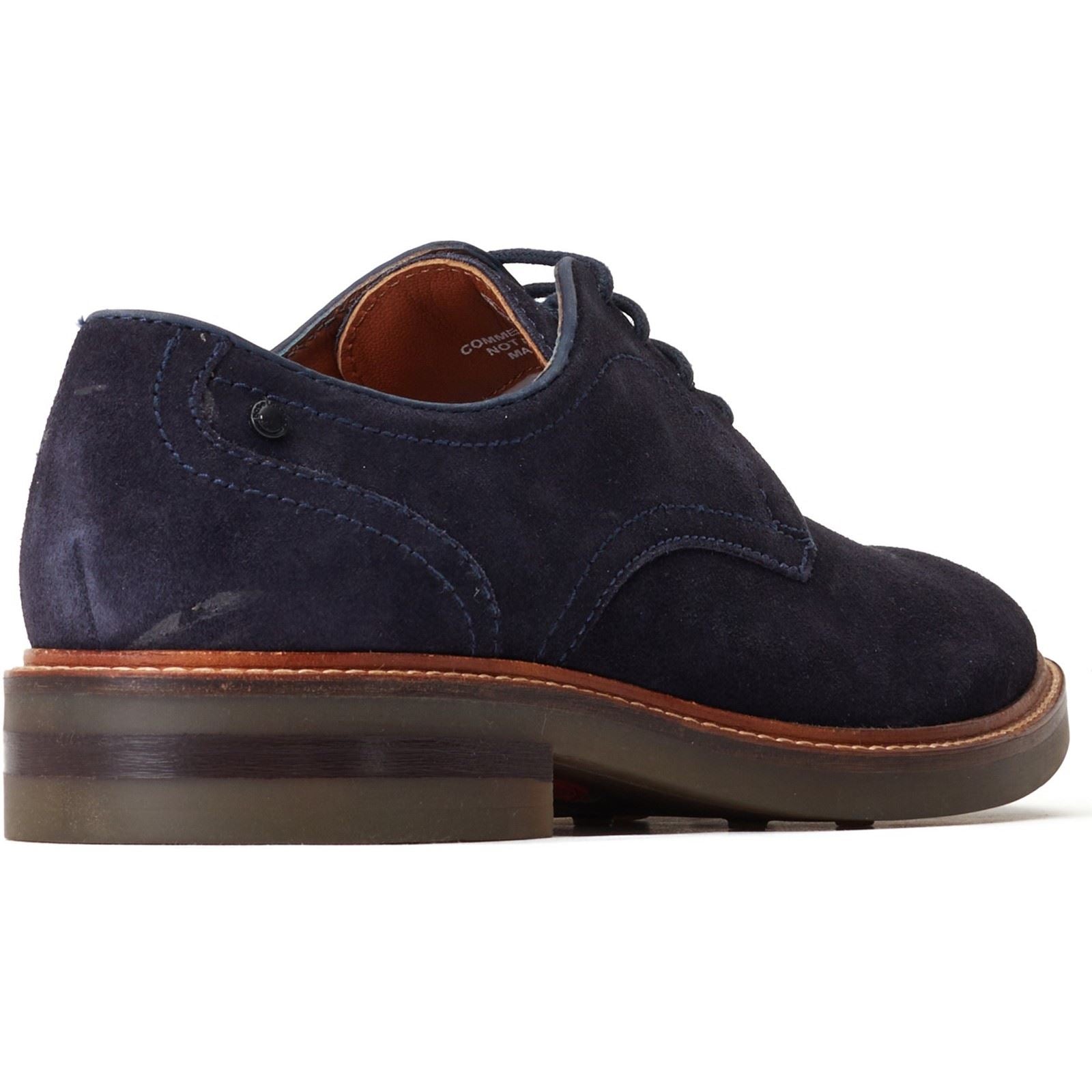 Base London Mawley Leder Herren Marine Oxford Schuhe