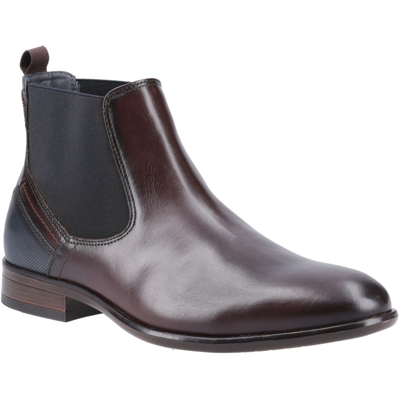 Pod Frank Leder/Textil-Herrenstiefel In Kastanienbraun