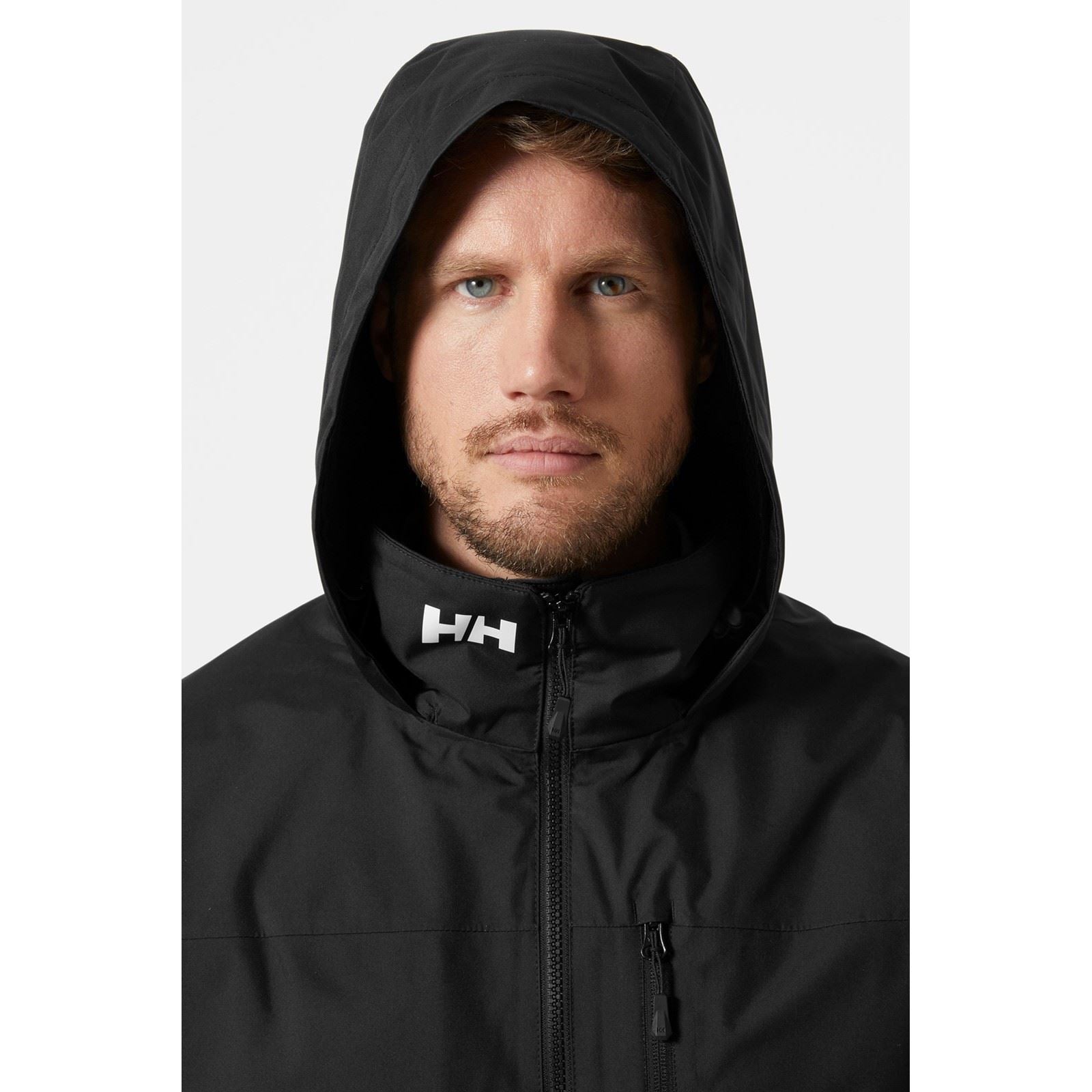 Helly Hansen Sport Crew Hooded Midlayer Sailing 2.1 Herren Schwarze Segeljacke