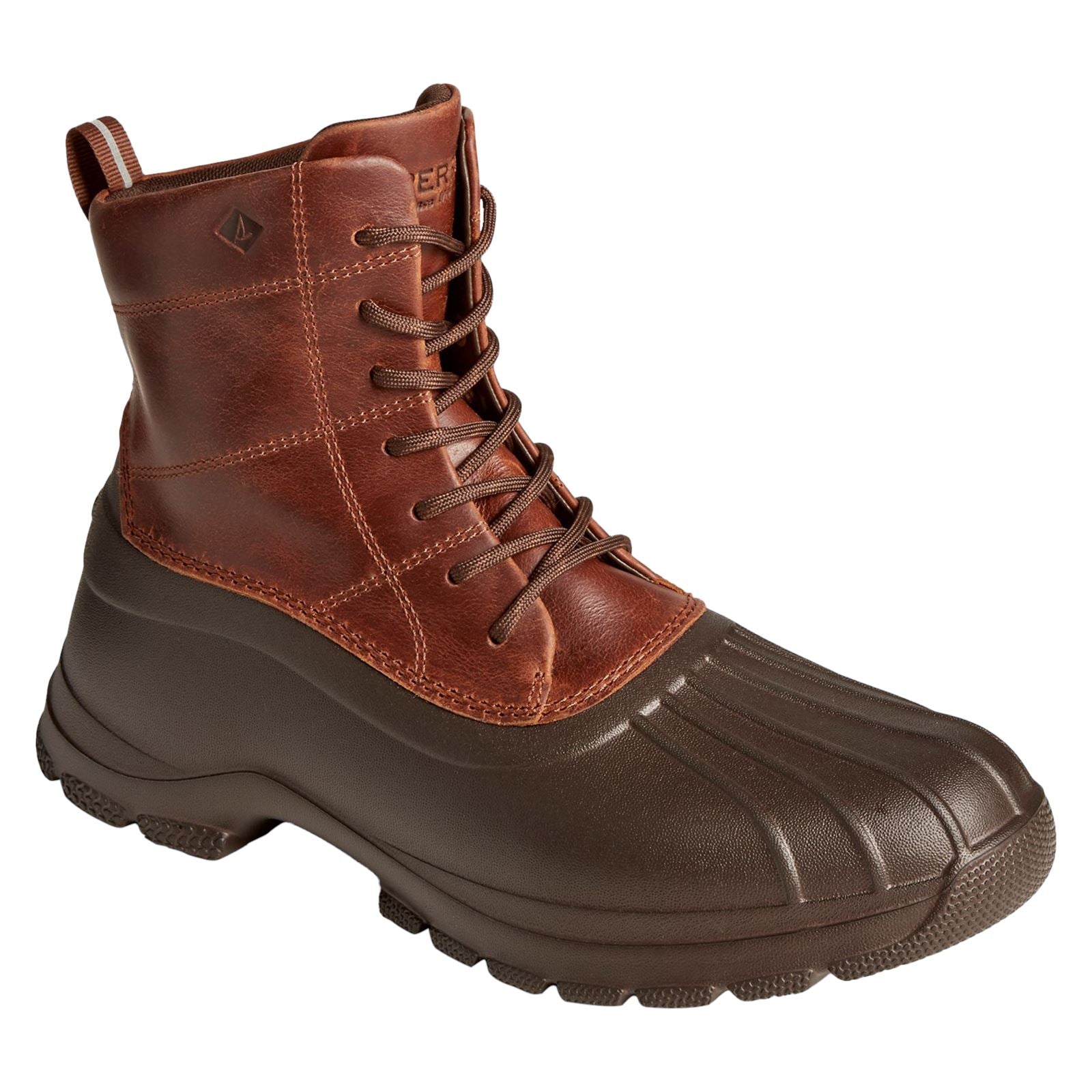 Sperry Duck Float Lederbraune Gummistiefel