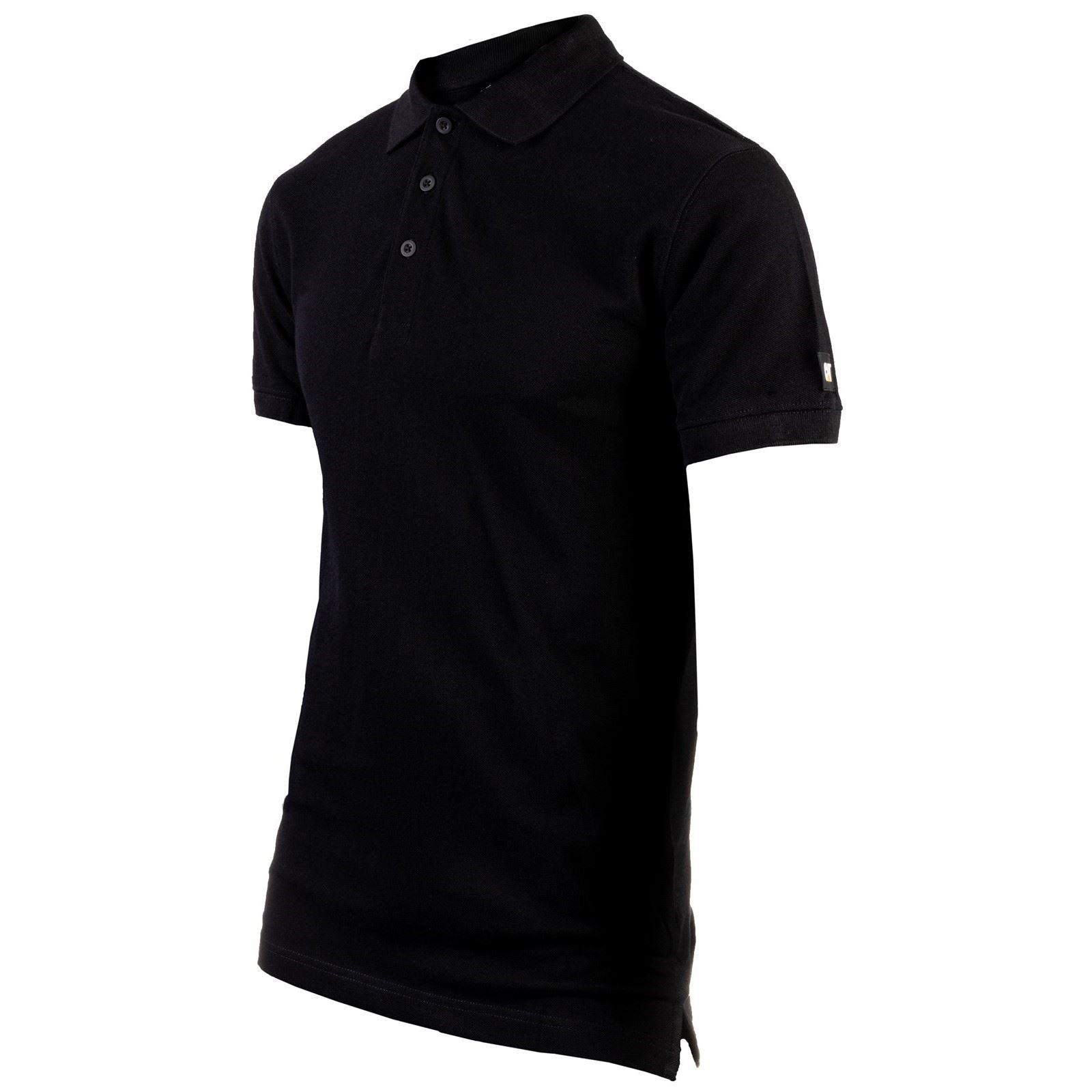 Caterpillar Essentials Baumwolle Herren Schwarzes Polohemd