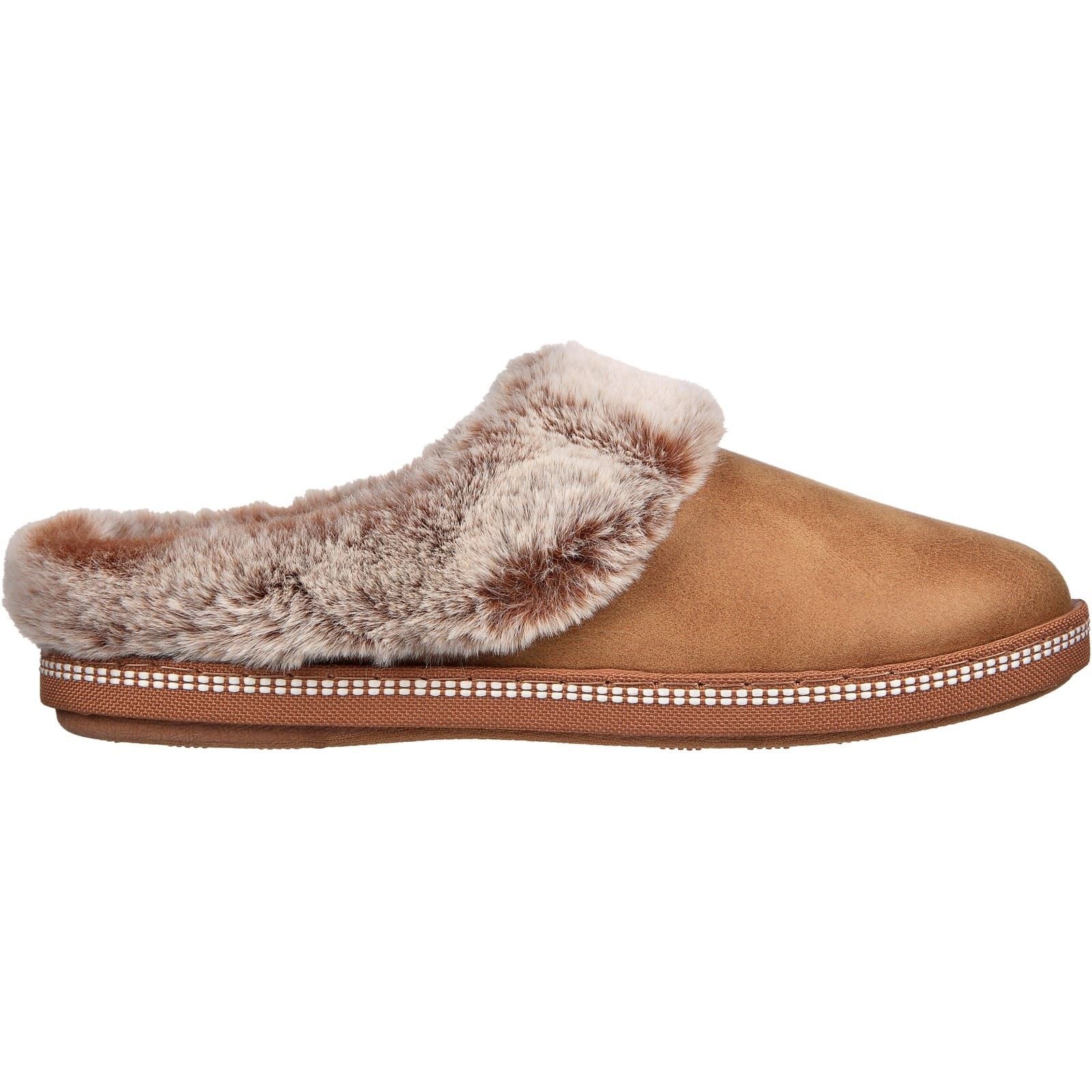 Skechers Cozy Campfire Lovely Life Synthetik Damen Hausschuhe In Kastanienbraun