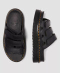 Dr. Martens Raine Athena Damen Schwarze Farbe Lederschlappen