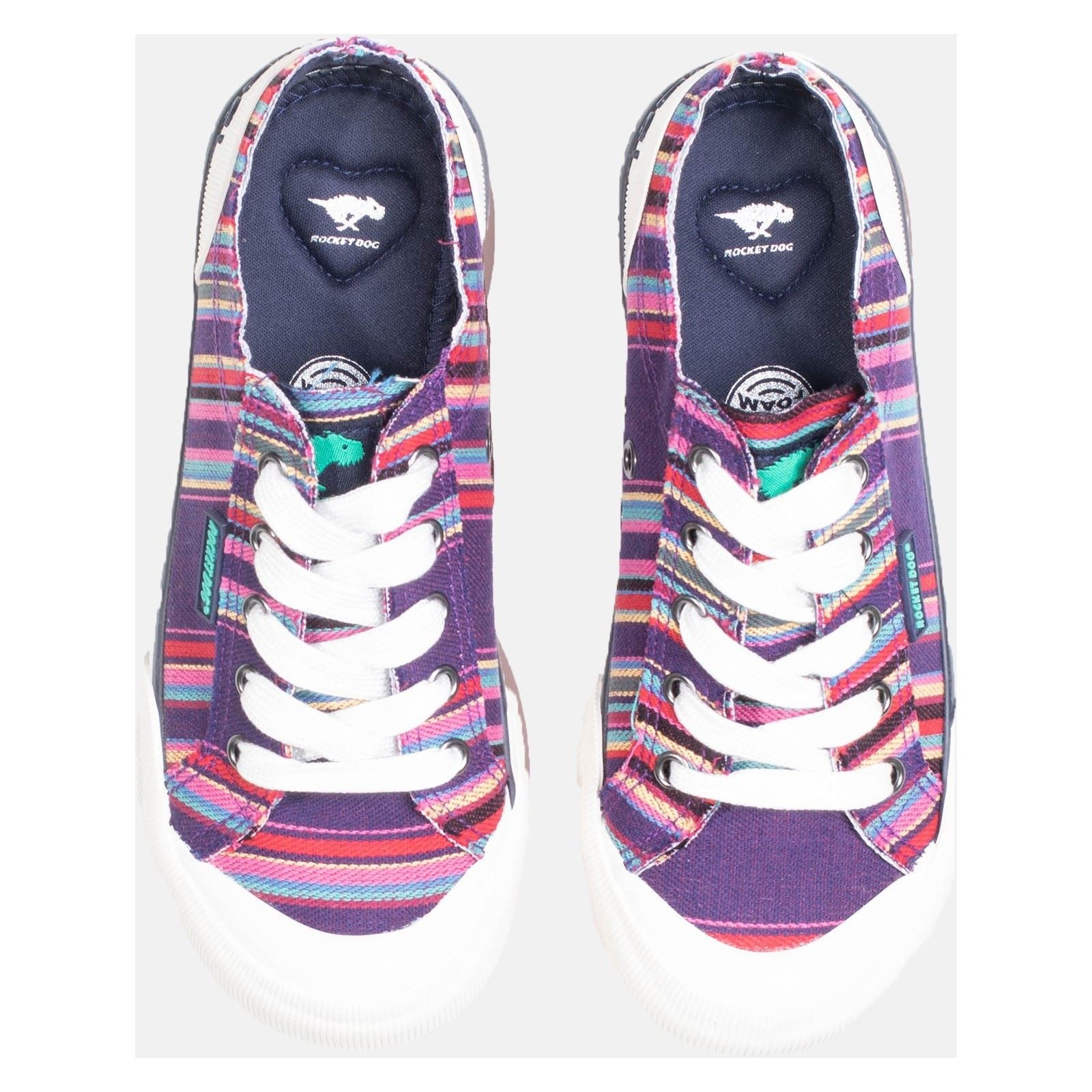 Rocket Dog Jazzin Baumwoll-Damensneaker In Lila-Mehrfarbig