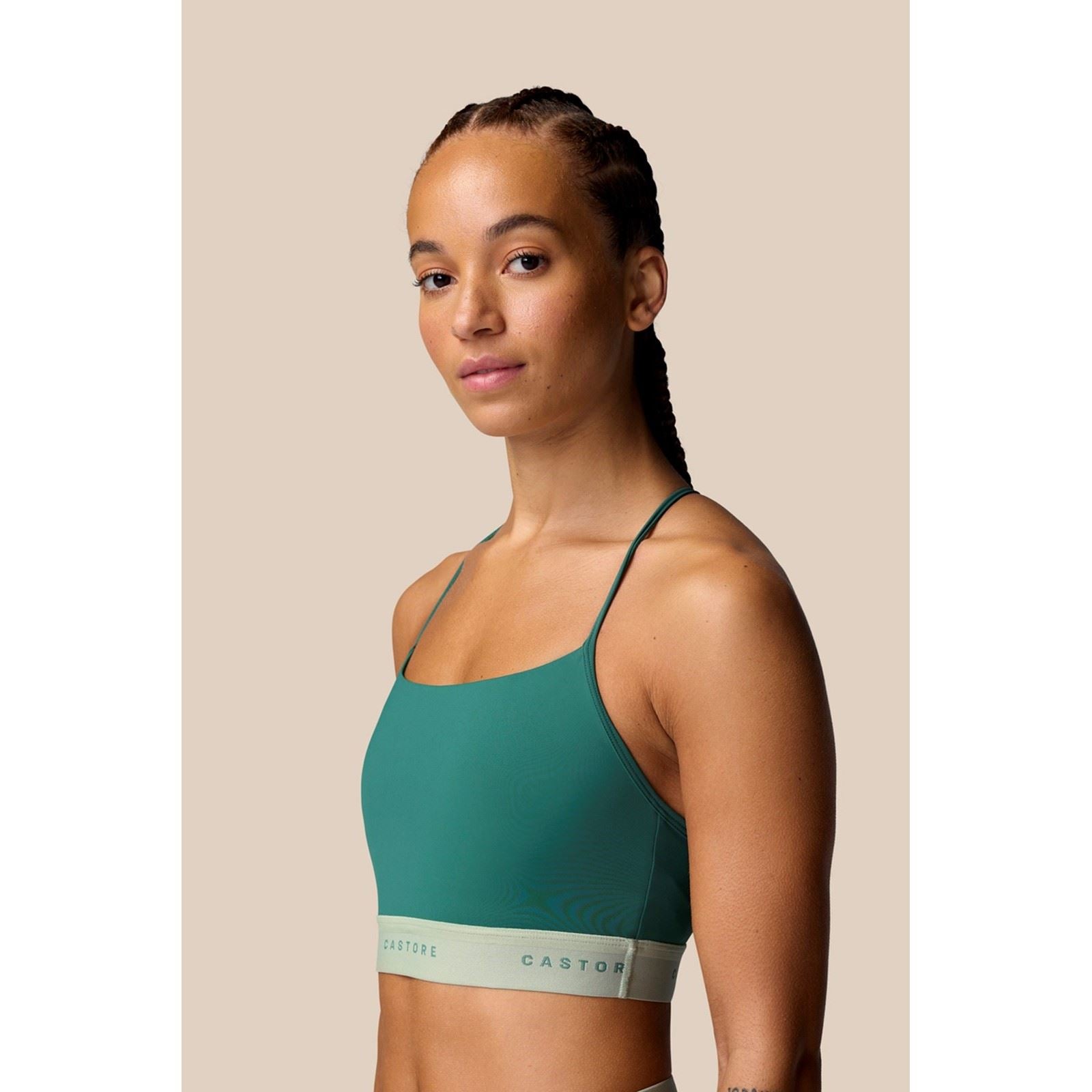 Castore Low Support Sports Bra Polyester Damen Sport-Bh In Dunkel Türkis