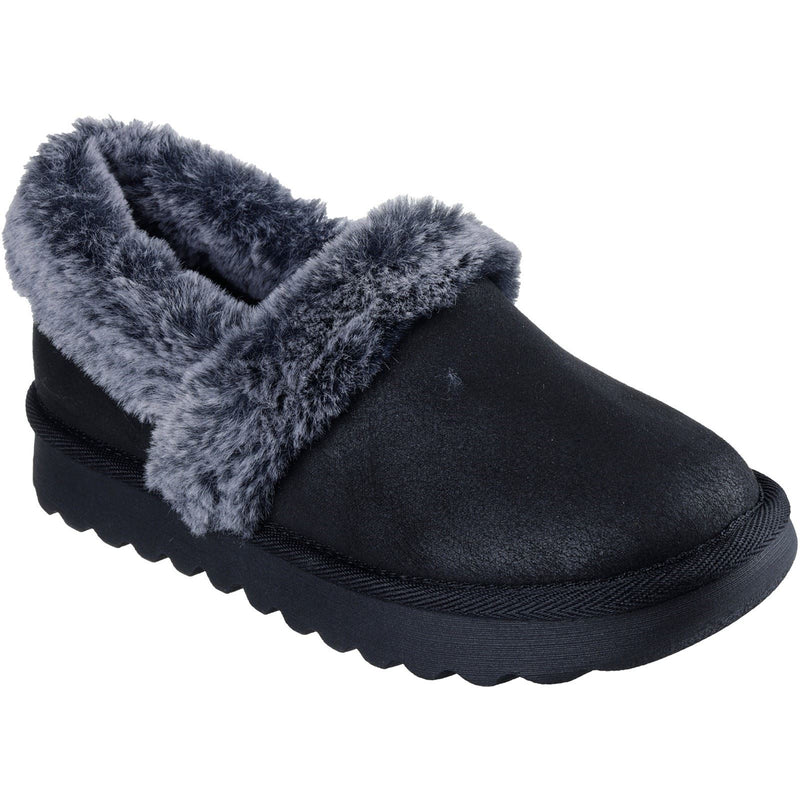 Skechers Cozy Up Damen Hausschuhe Aus Polyester In Schwarz
