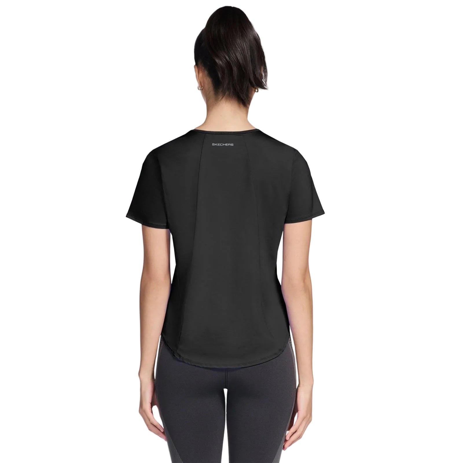 Skechers Stride Performance Tee Frauen Schwarz Sportbekleidung T-Shirts