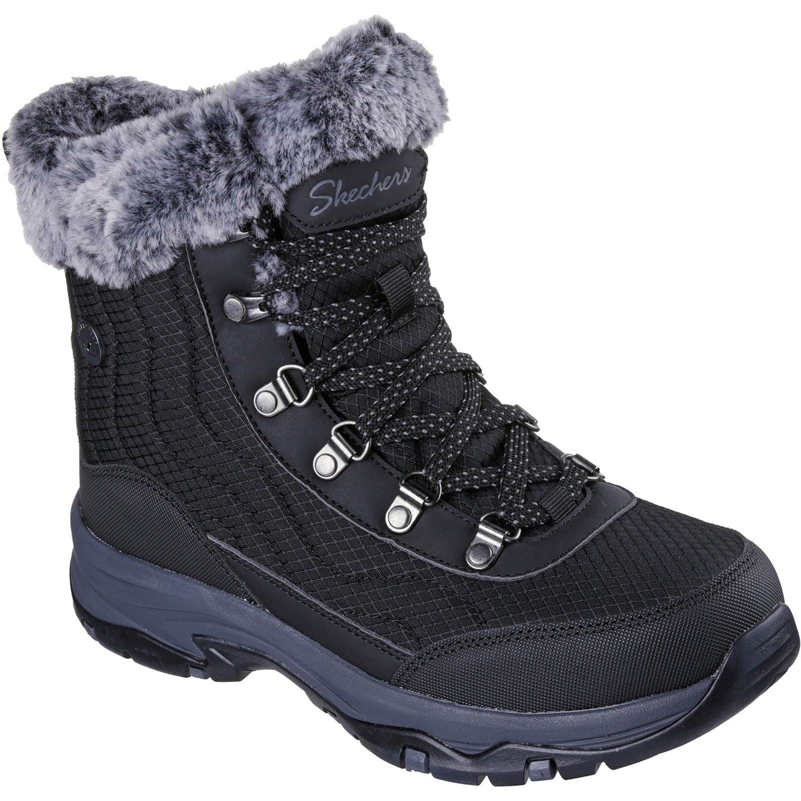Skechers Trego Stormie Damen Schwarze Farbe Winter Stiefeletten