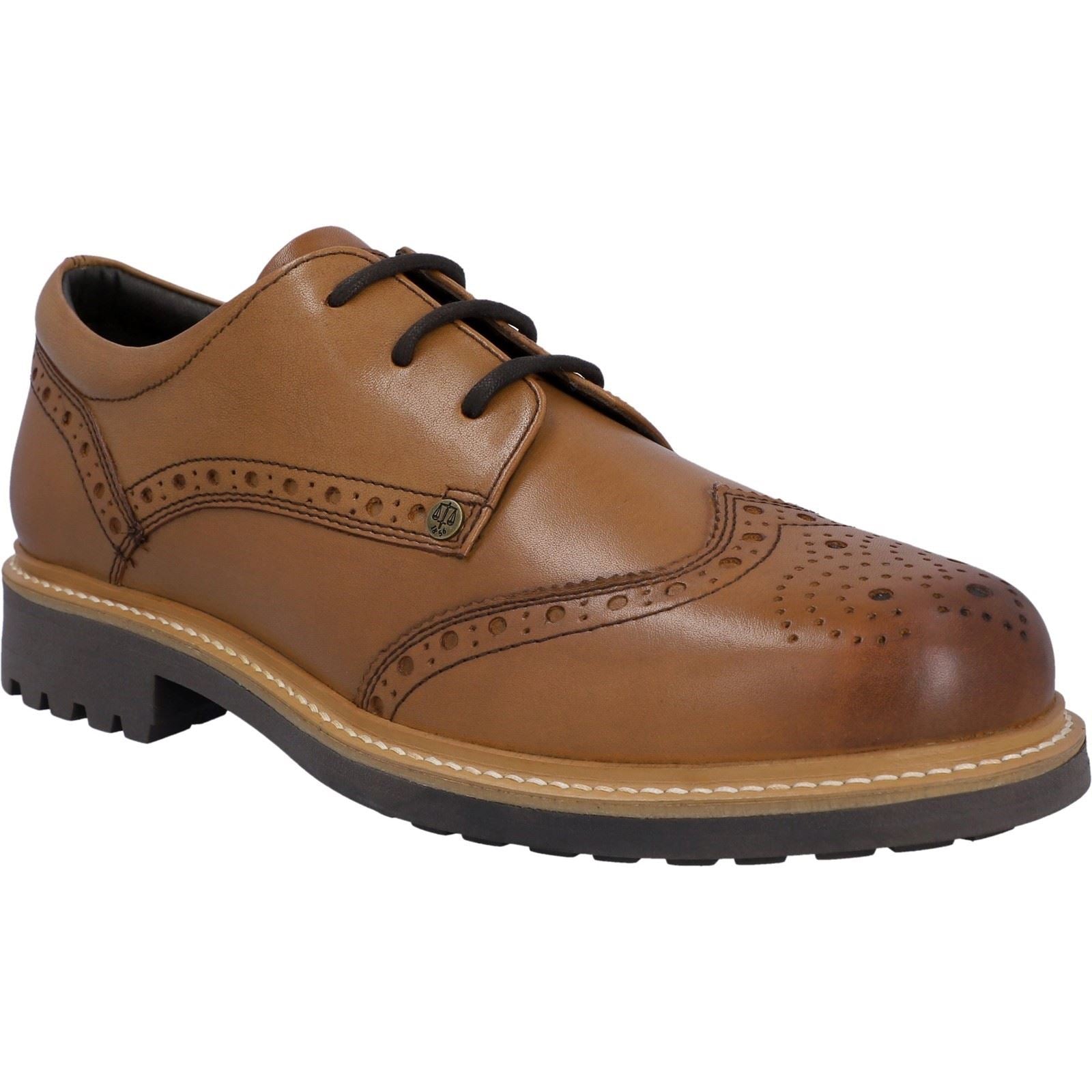 Hunter Cawdor Leder-Herren-Tan-Brogues-Schuhe