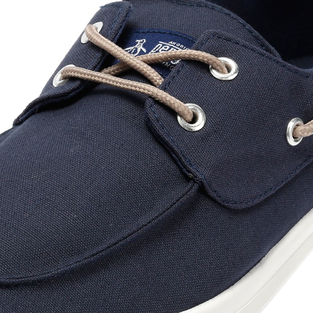 Penguin Sailor Canvas Herren Blau Schnürschuhe