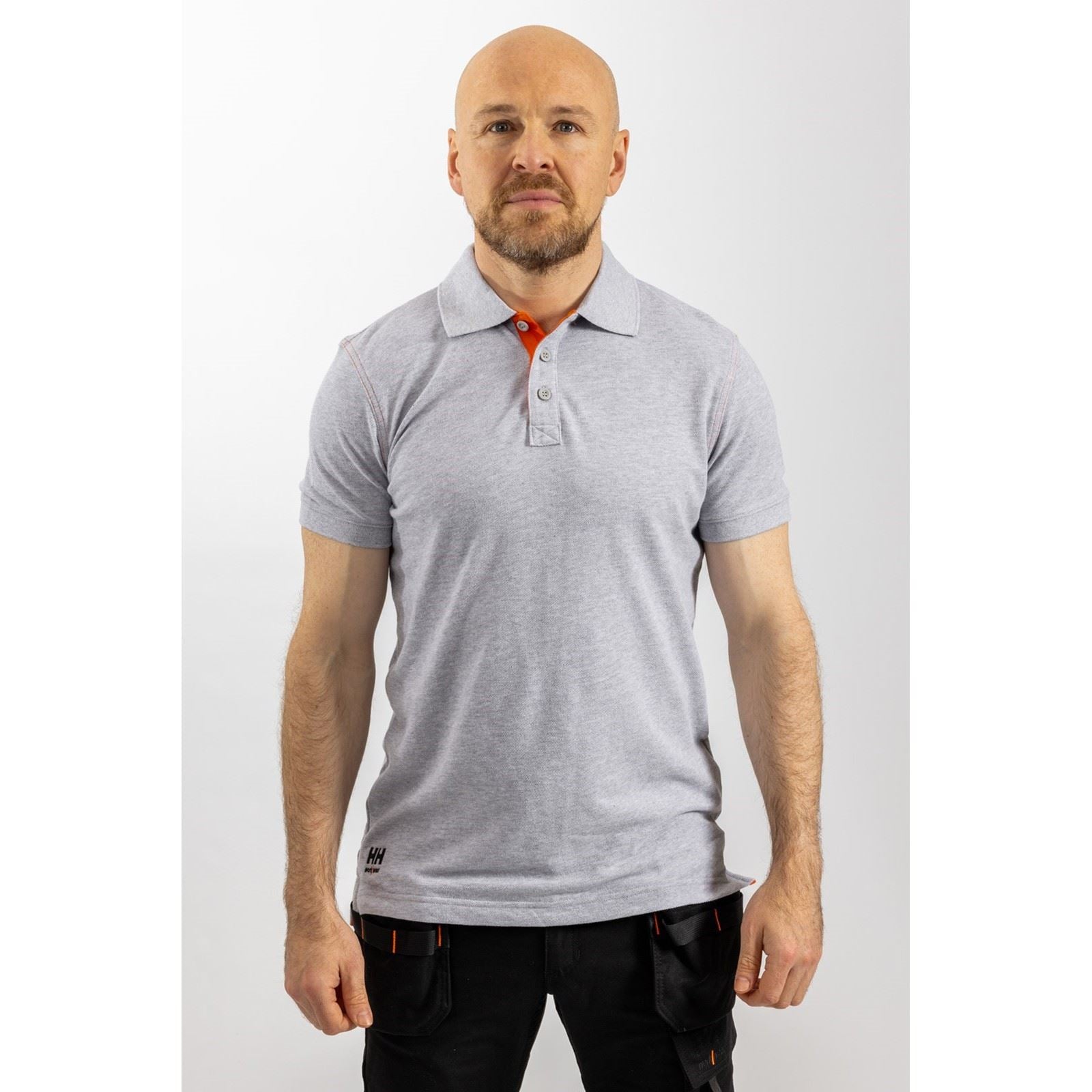 Helly Hansen Workwear Oxford Baumwoll Herren Poloshirt In Grau
