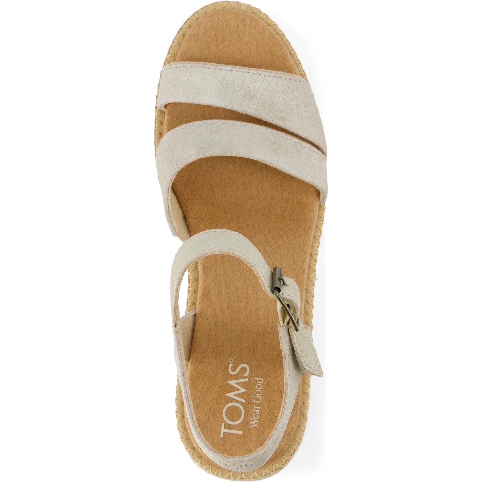 TOMS Darya Damen Champagner Sandalen Aus Leder