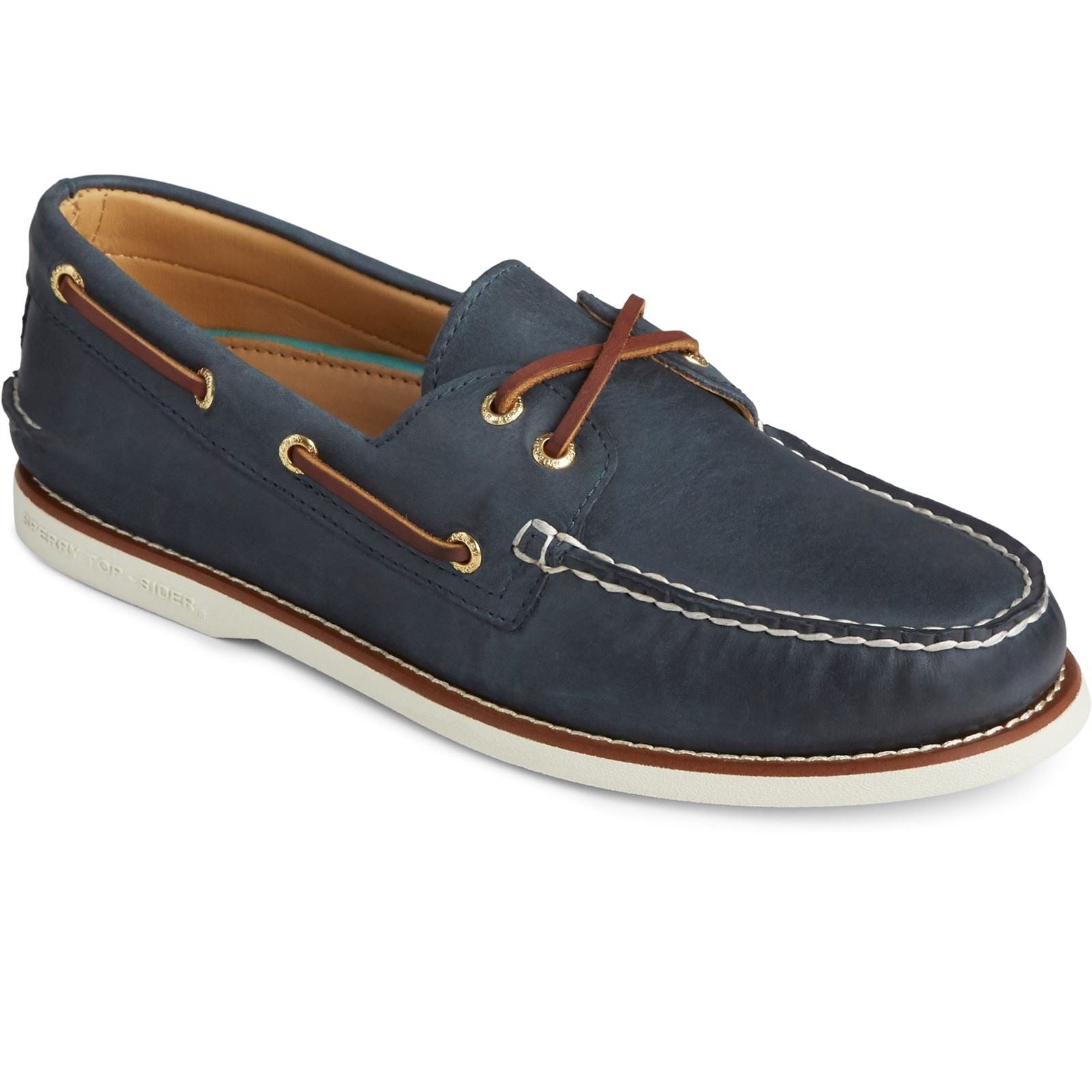 Sperry Gold Cup Authentic Original Leder Herren Bootsschuhe In Marineblau