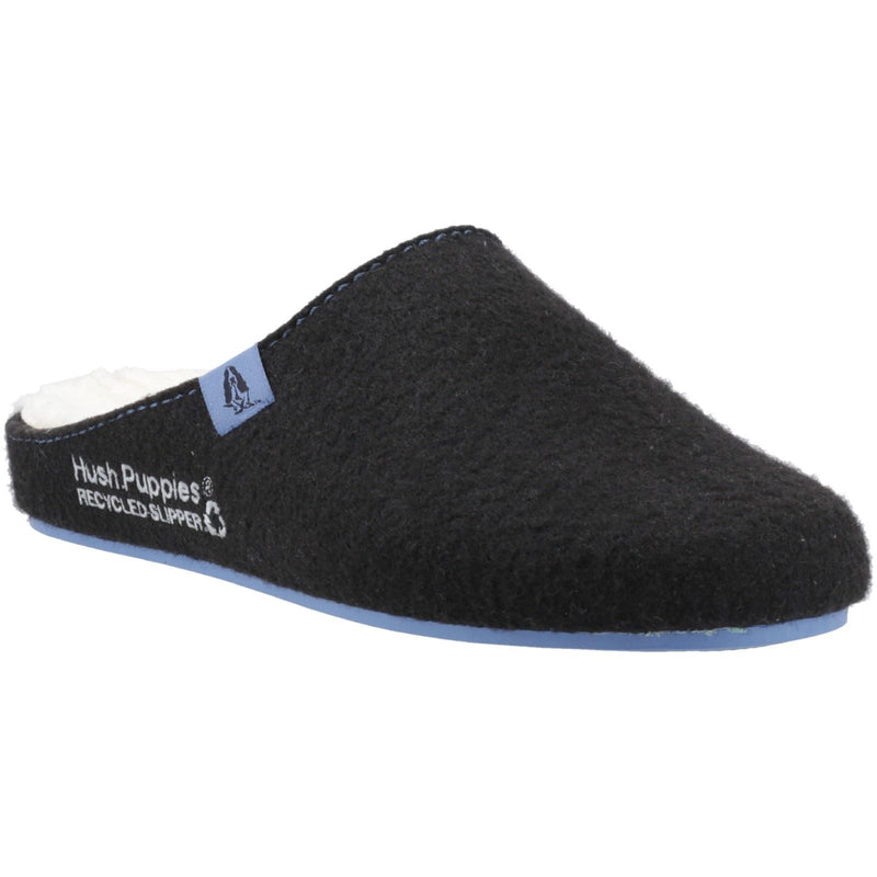 Hush Puppies The Good Slipper 90 % recyceltes RPET-Polyester Herrenschlappen in Schwarz/Blau