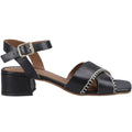 Hush Puppies Lyla Heeled Damen Sandalen Aus Schwarzem Leder