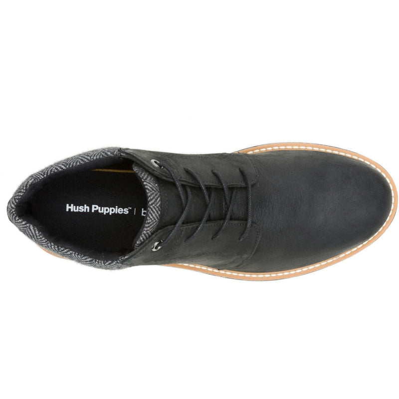 Hush Puppies Jenson Herren Schwarze Farbe Leder Knöchelstiefel
