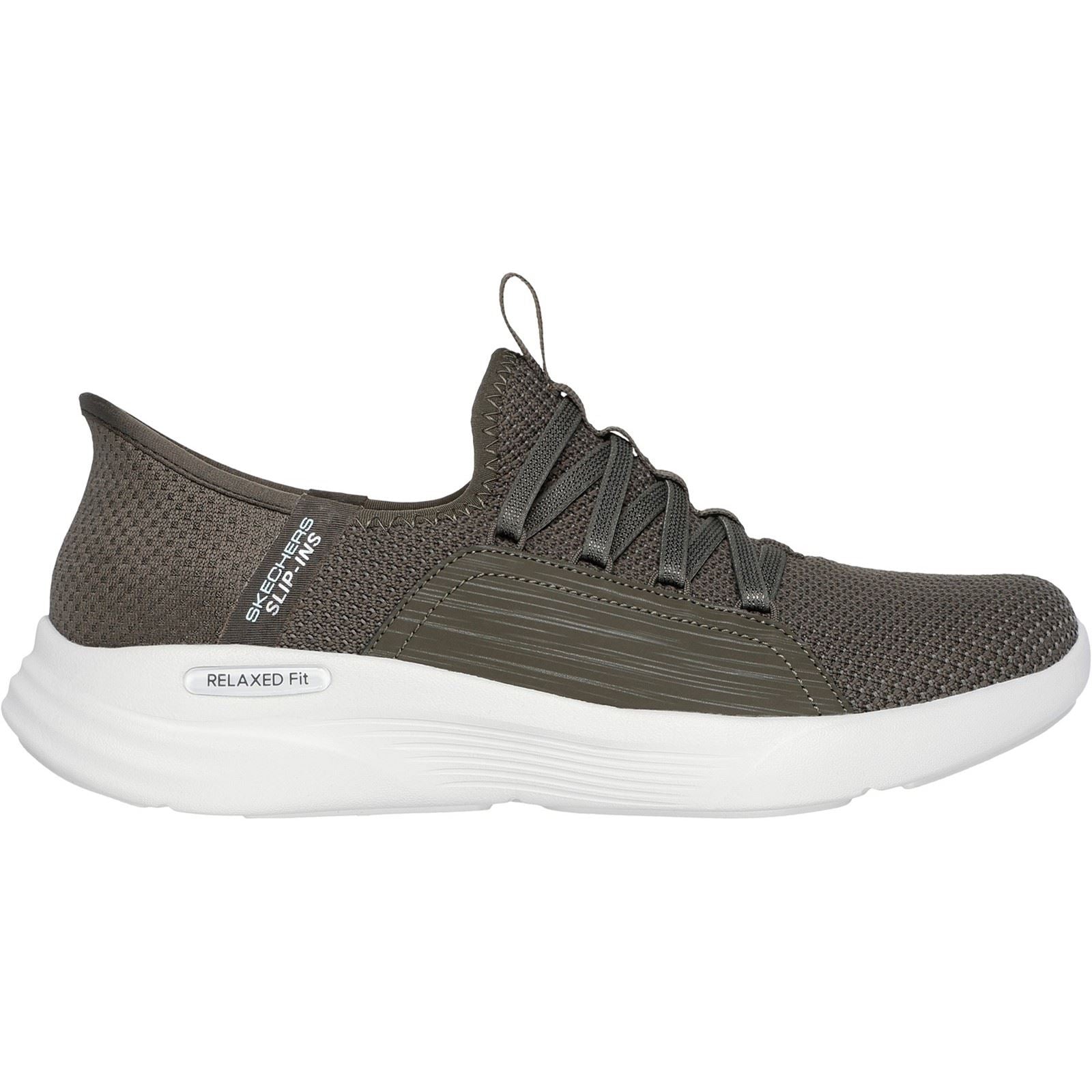 Skechers Relaxed Fit Sport Ballet Chic Textile Damen Olivgrüne Sneakers