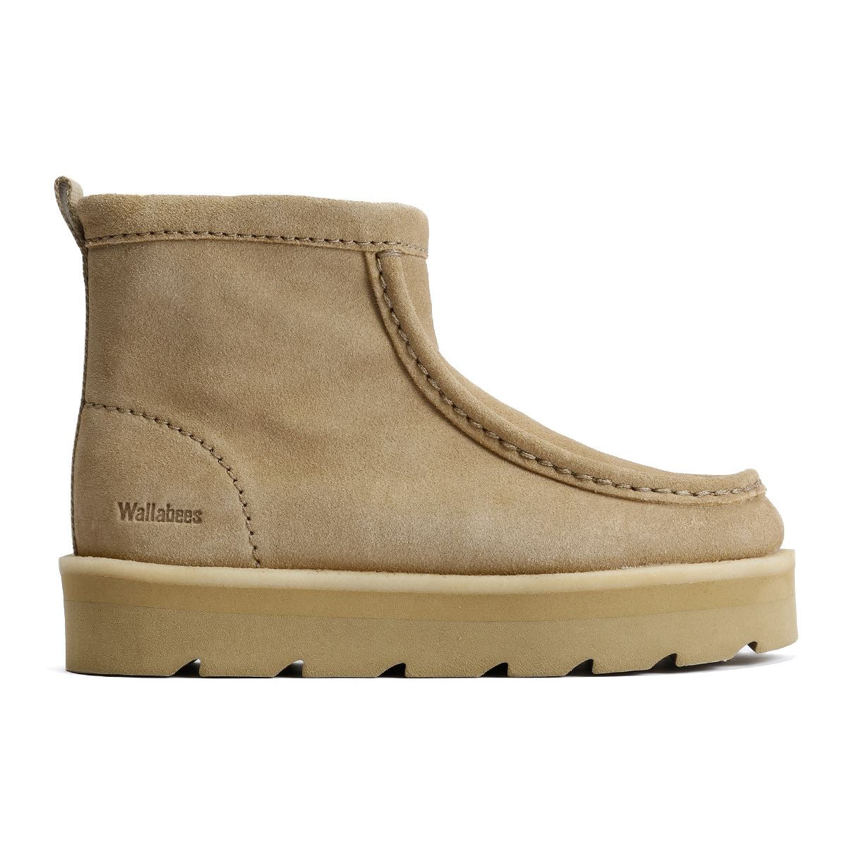 Clarks Originals Meare Rooey Wildleder Damen Stiefel In Beige