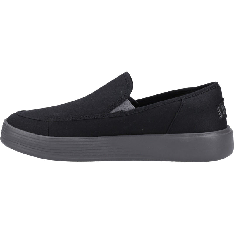 HEYDUDE Sunapee Canvas 100% Baumwolle Herrenschuhe In Schwarz/Anthrazit