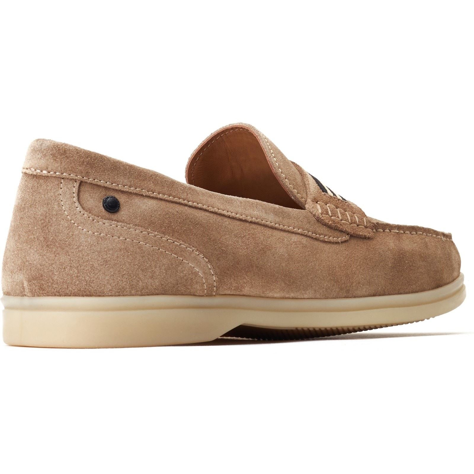 Base London Drum Leder Herren Sand Loafers