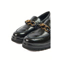 Pod Tate Damen Schwarze Farbe Loafer Aus Kunstleder