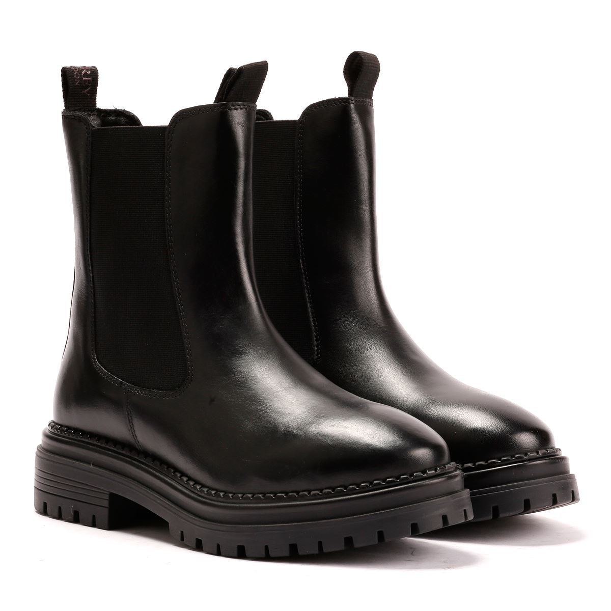 Osprey London The Hampton Chelsea Leder Damen Schwarze Stiefel